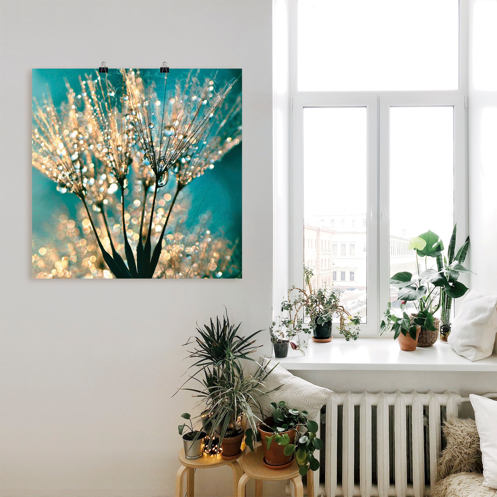 Artland Wandbild »Pusteblume Schirmchen abstrakt«, Blumen, (1 St.), als Alubild, Outdoorbild, Leinwandbild, Poster, Wandaufkleber