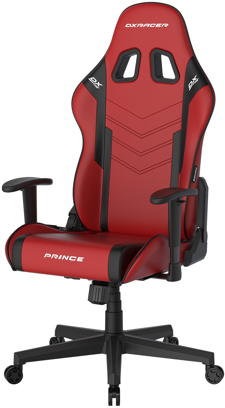 DXRacer Gaming-Stuhl »Prince Gaming Chair Regular L, PVC, rot schwarz«