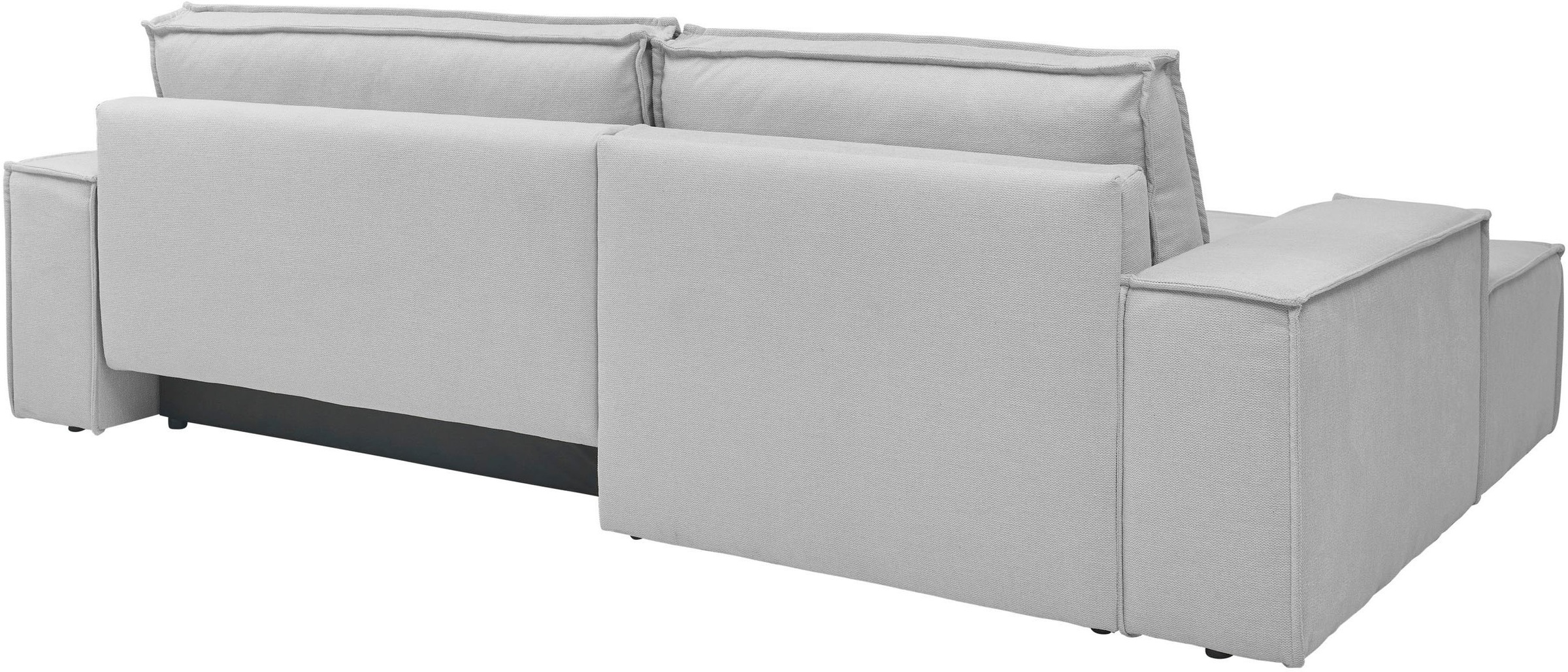 andas Ecksofa »Finnley Schlafsofa 267 cm in Bouclé, Struktur fein u. Cord, L-Form,«, Schlaffunktion m. Bettkasten (136/210 cm), Bouclé, Struktur und Cord