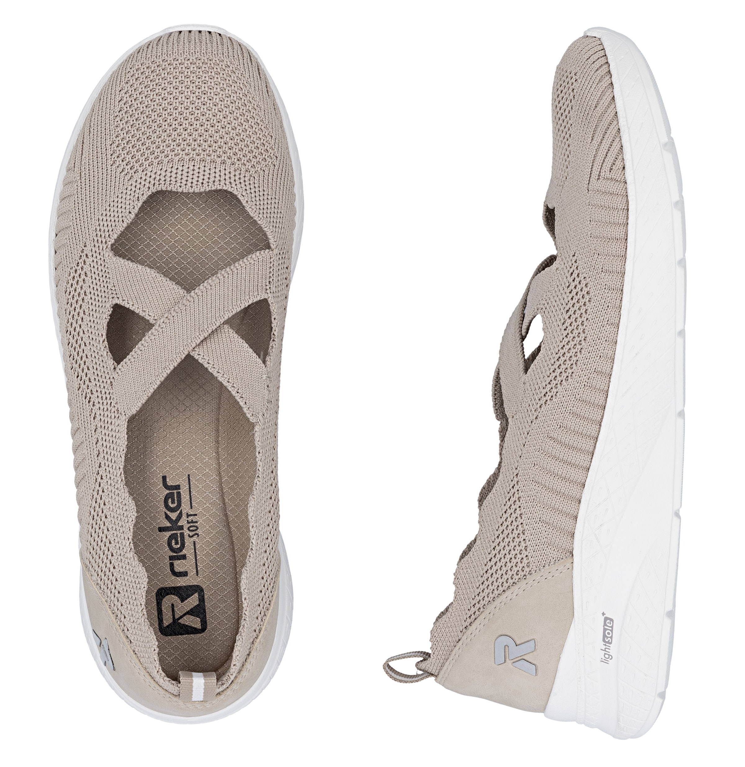 Rieker Riemchenballerina  Schlupfschuh, Slipper in veganer Verarbeitung