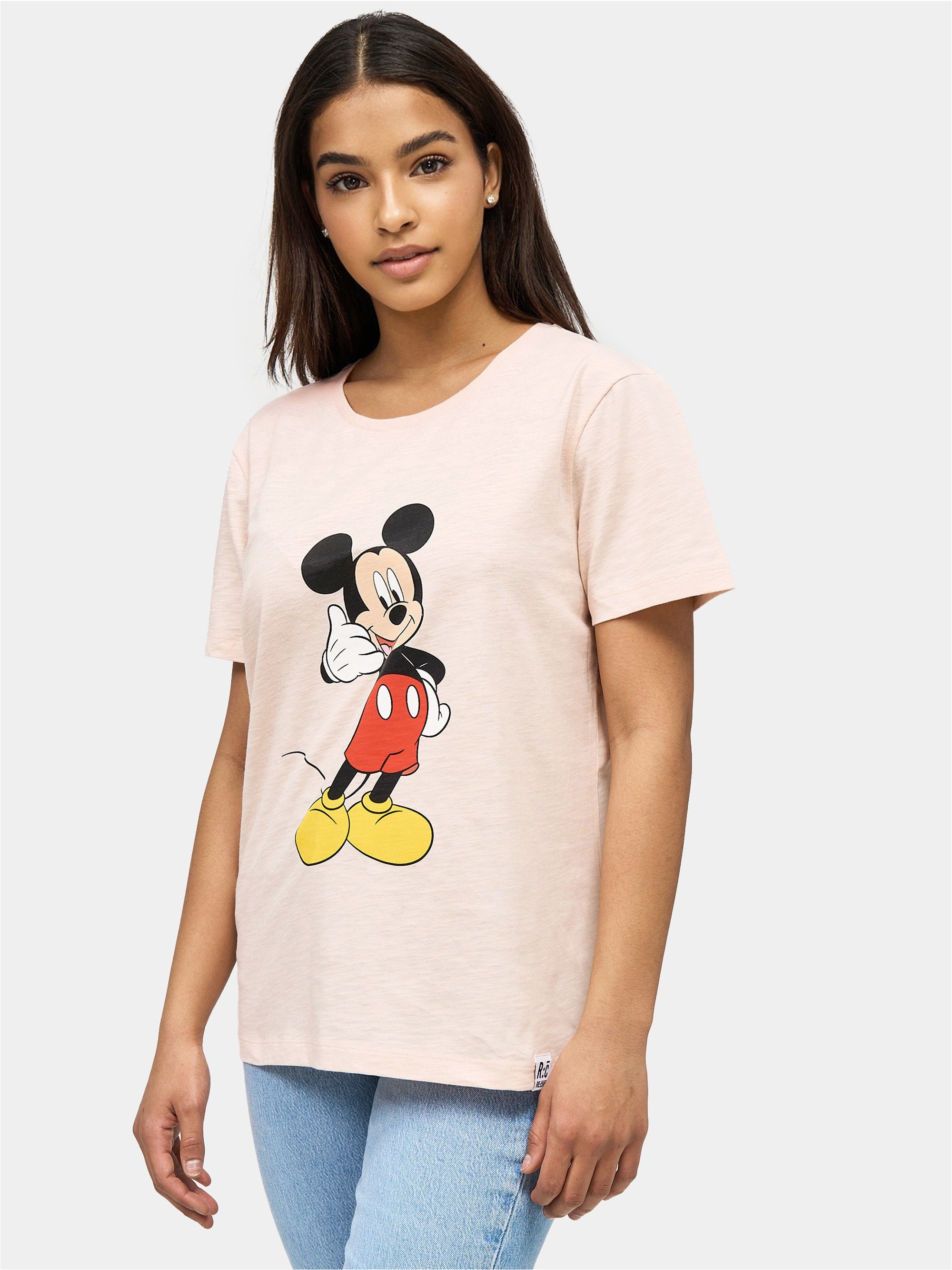 Recovered T-Shirt "Mickey Mouse Phone", mit niedlichem Frontprint günstig online kaufen