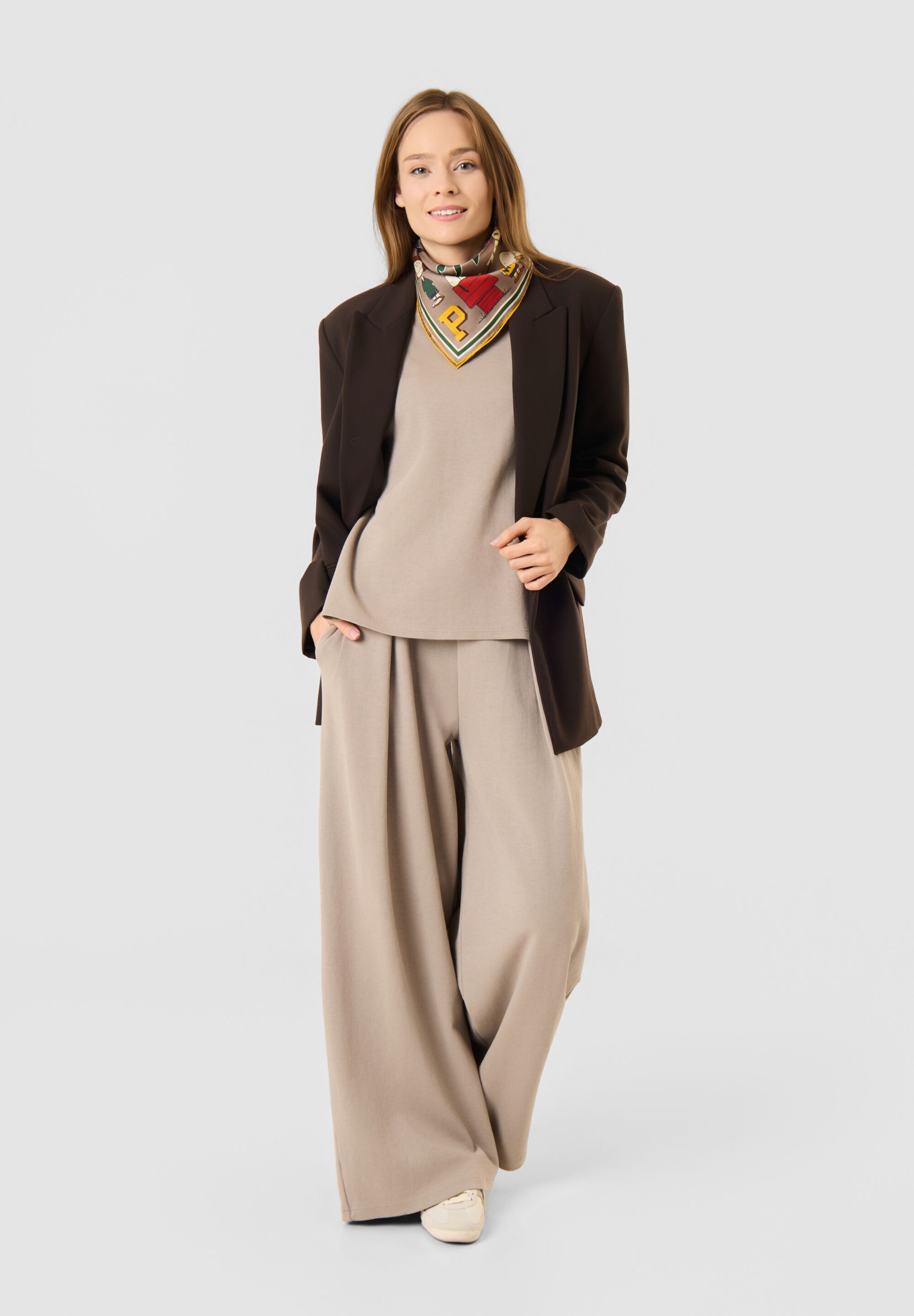 CODELLO Foulard en soie camel
