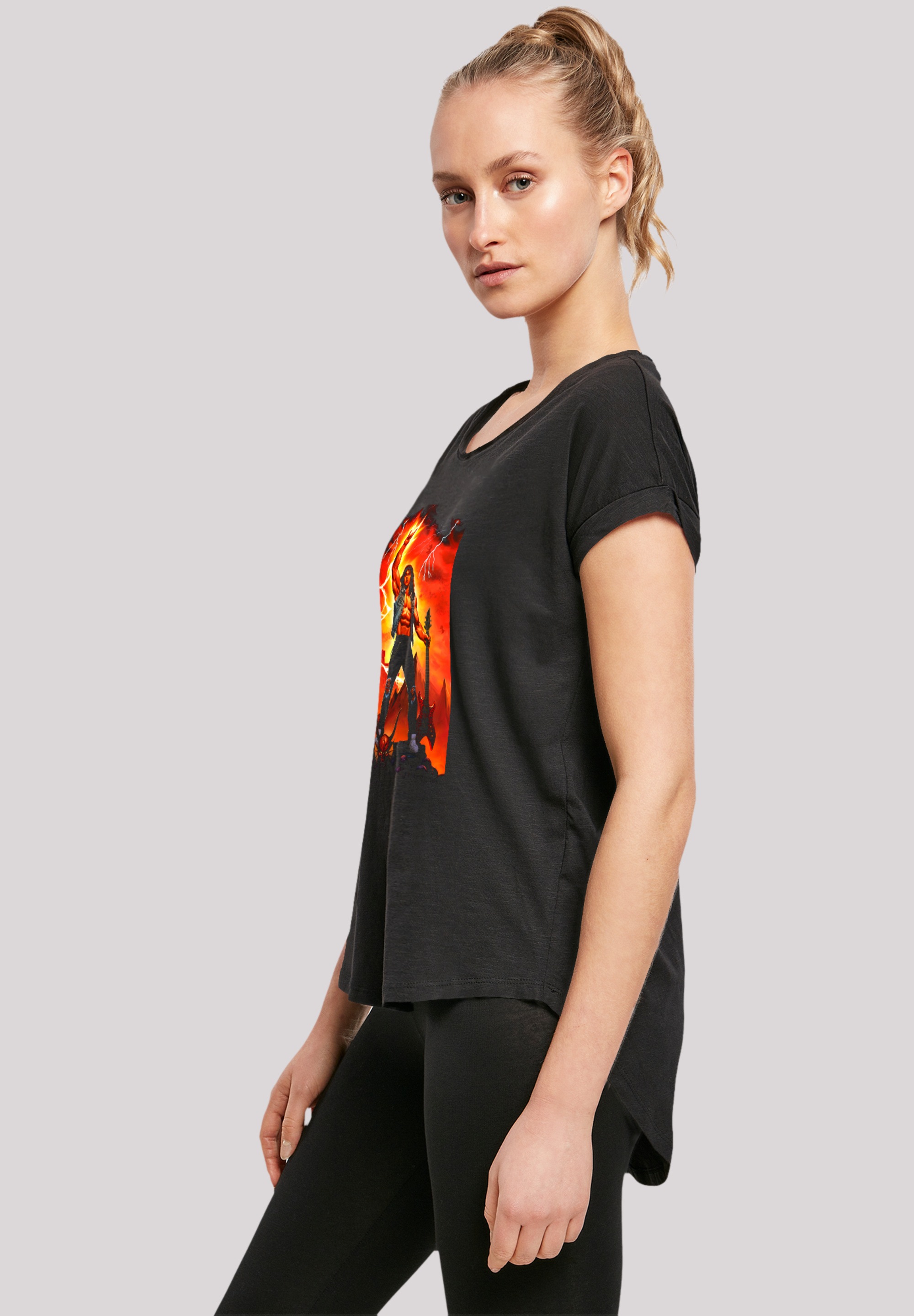 F4NT4STIC T-Shirt »Stranger Things Hell Guitar- DTG Netflix TV Series«, Premium Qualität