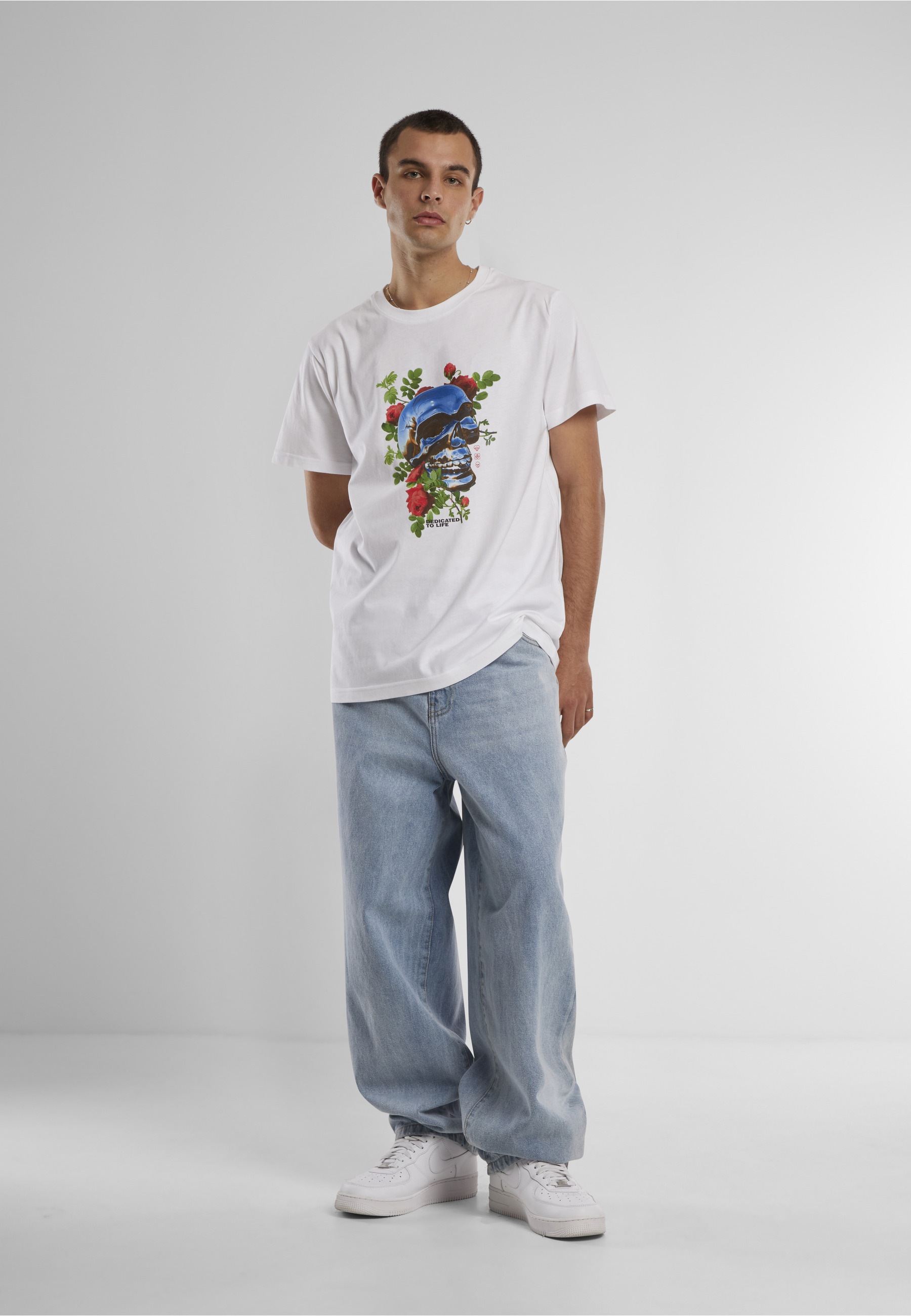 MisterTee T-Shirt »MisterTee Herren Chrome Skull Tee« 1 Stk.