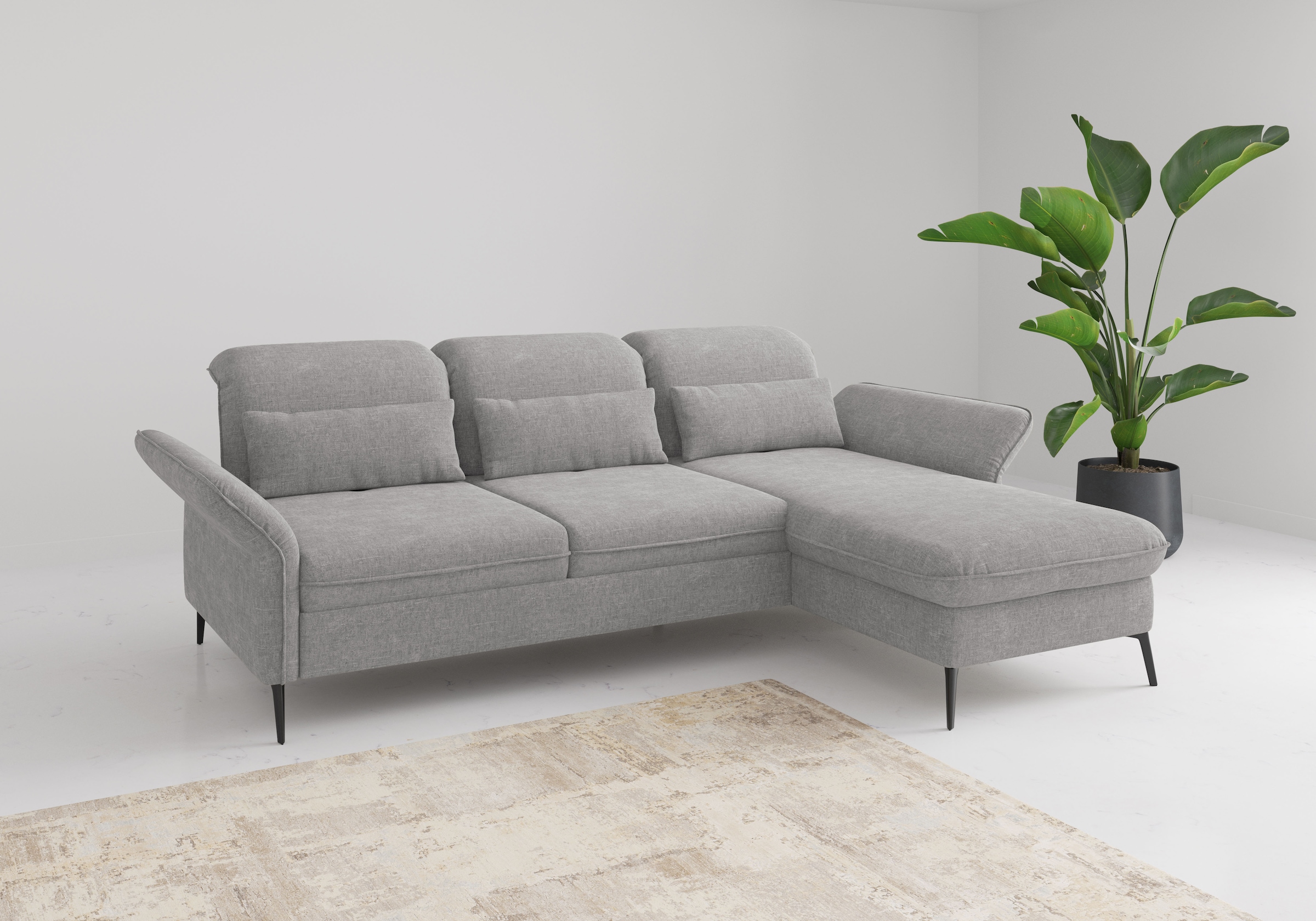 sit&more Ecksofa "Emely, inkl. Sitztiefenverstellung", wahlweise mit Bettfu günstig online kaufen