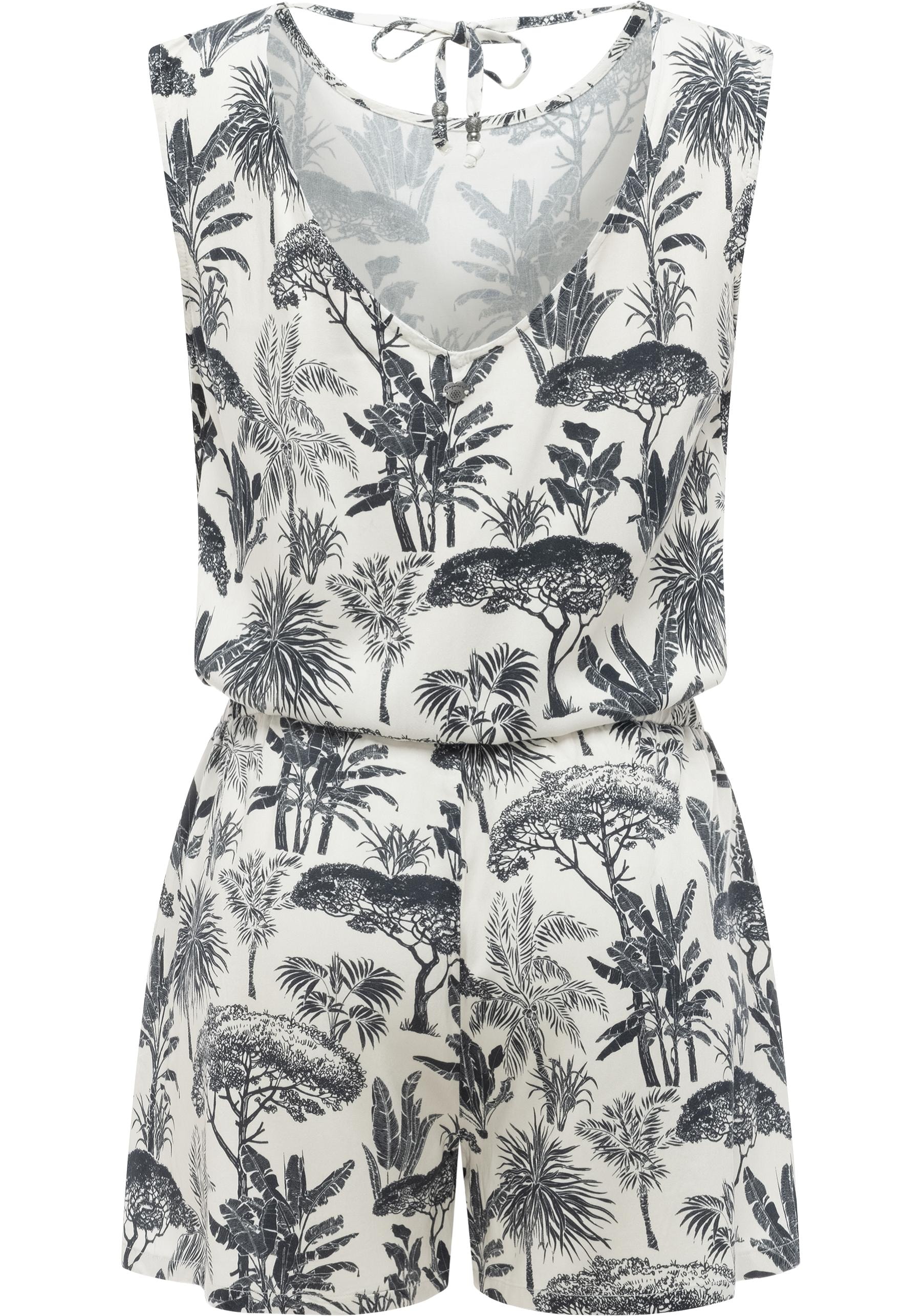 Ragwear Jumpsuit »Zella« schicker, kurzer Damen Overall mit floralem Print