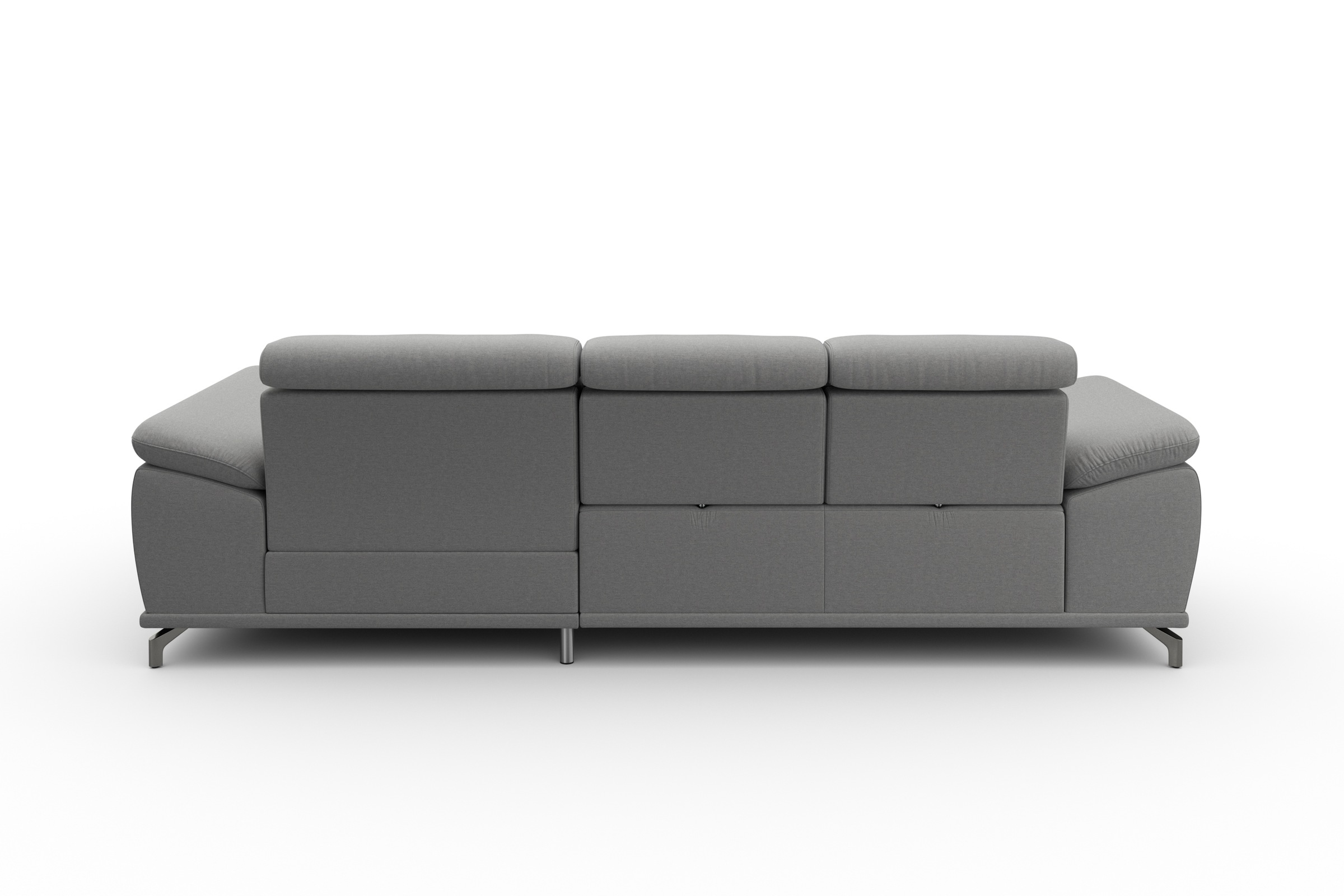 sit&more Ecksofa »Cabrio L-Form, mit Sitztiefenverstellung, Arm- und Kopfteilverstellung«, 2 Nierenkissen, Federkern, optional Bettfunktion und Stauraum
