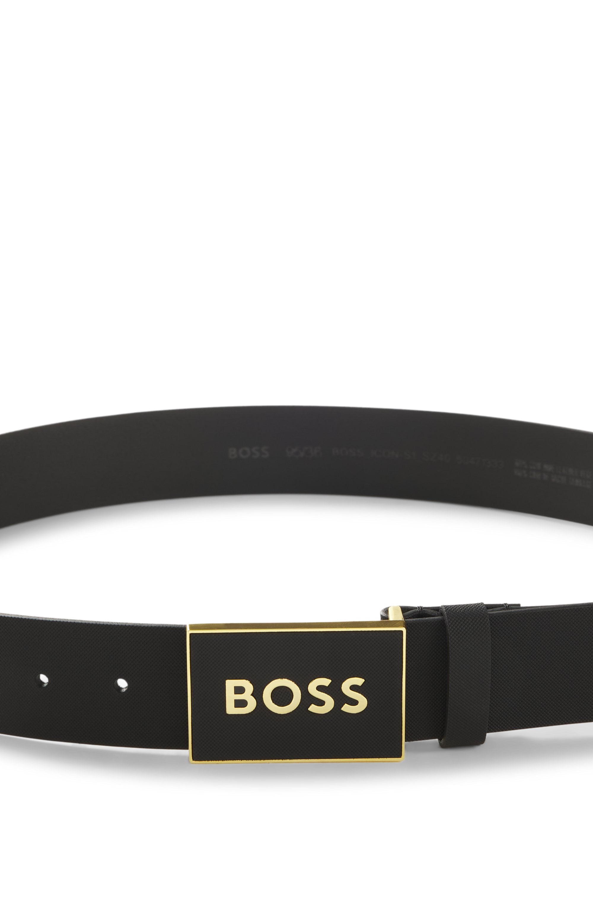BOSS Ledergürtel »Boss_Icon-S1_Sz40« mit BOSS-Logo-Prägung auf der Koppelschließe