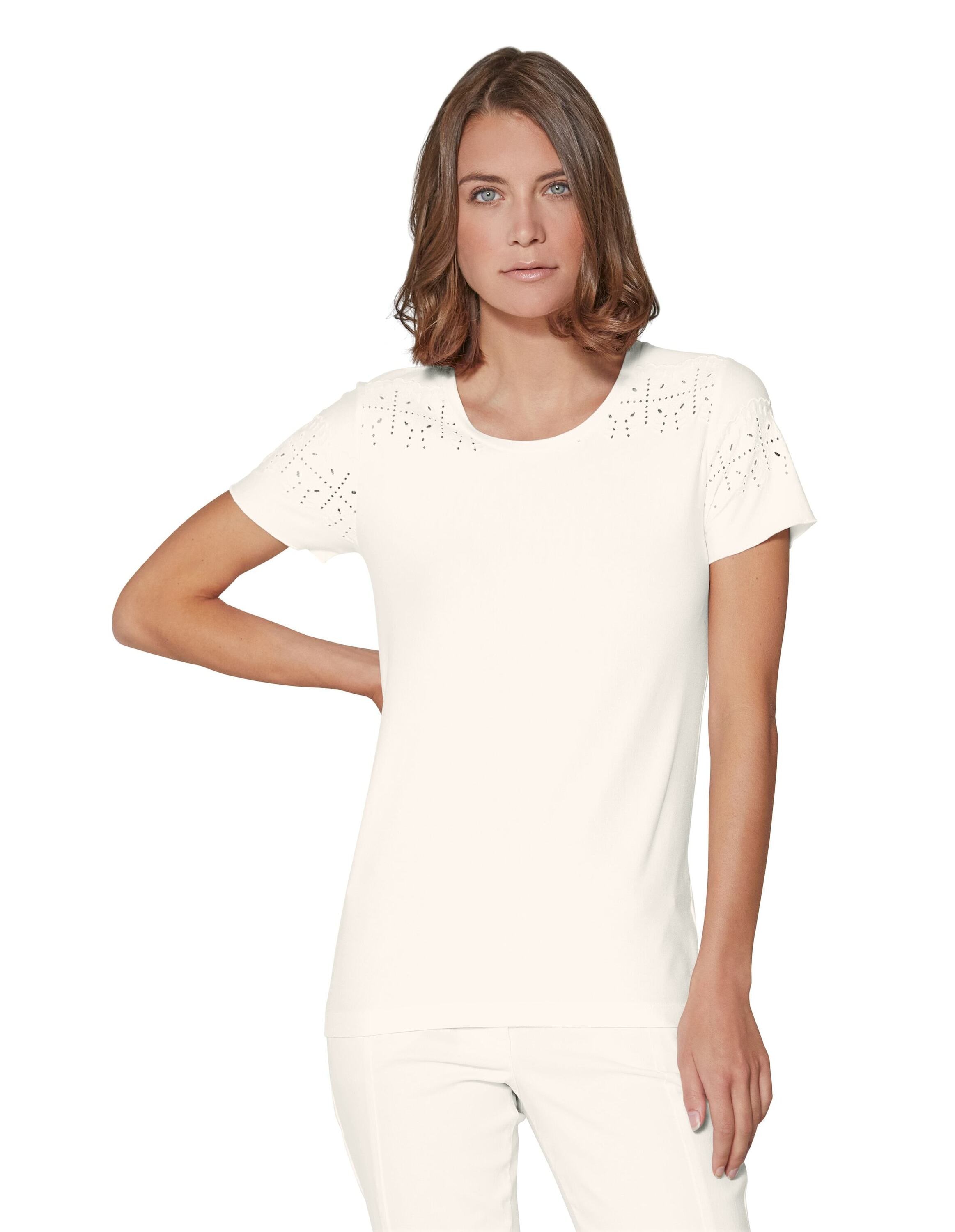 MADELEINE Kurzarmshirt »Shirt Shirt mit Lochstickerei«