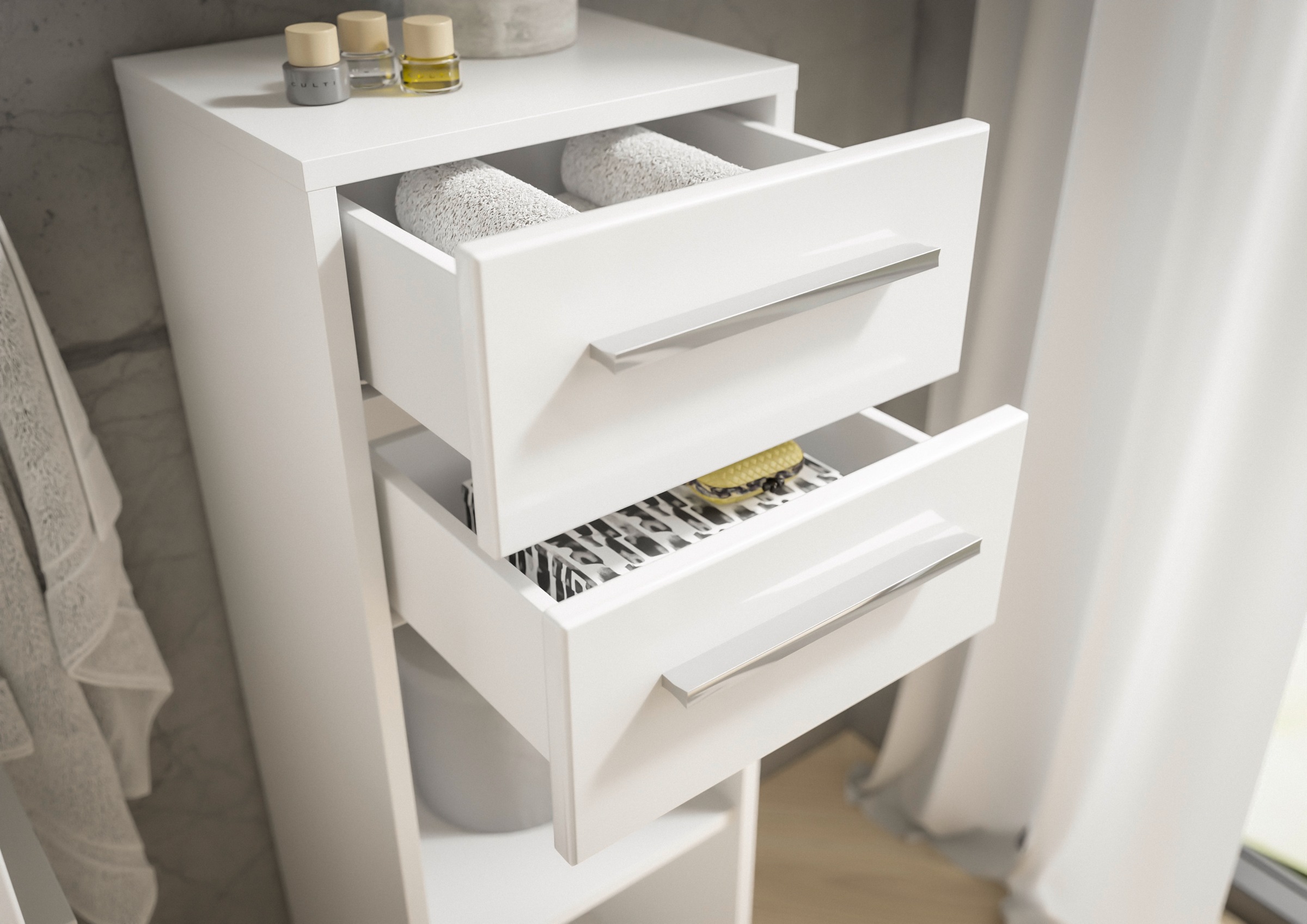 BASIC by Balculina Midischrank »Mandi« 1 Stk. tlg. Breite 34cm, hochglanz Front