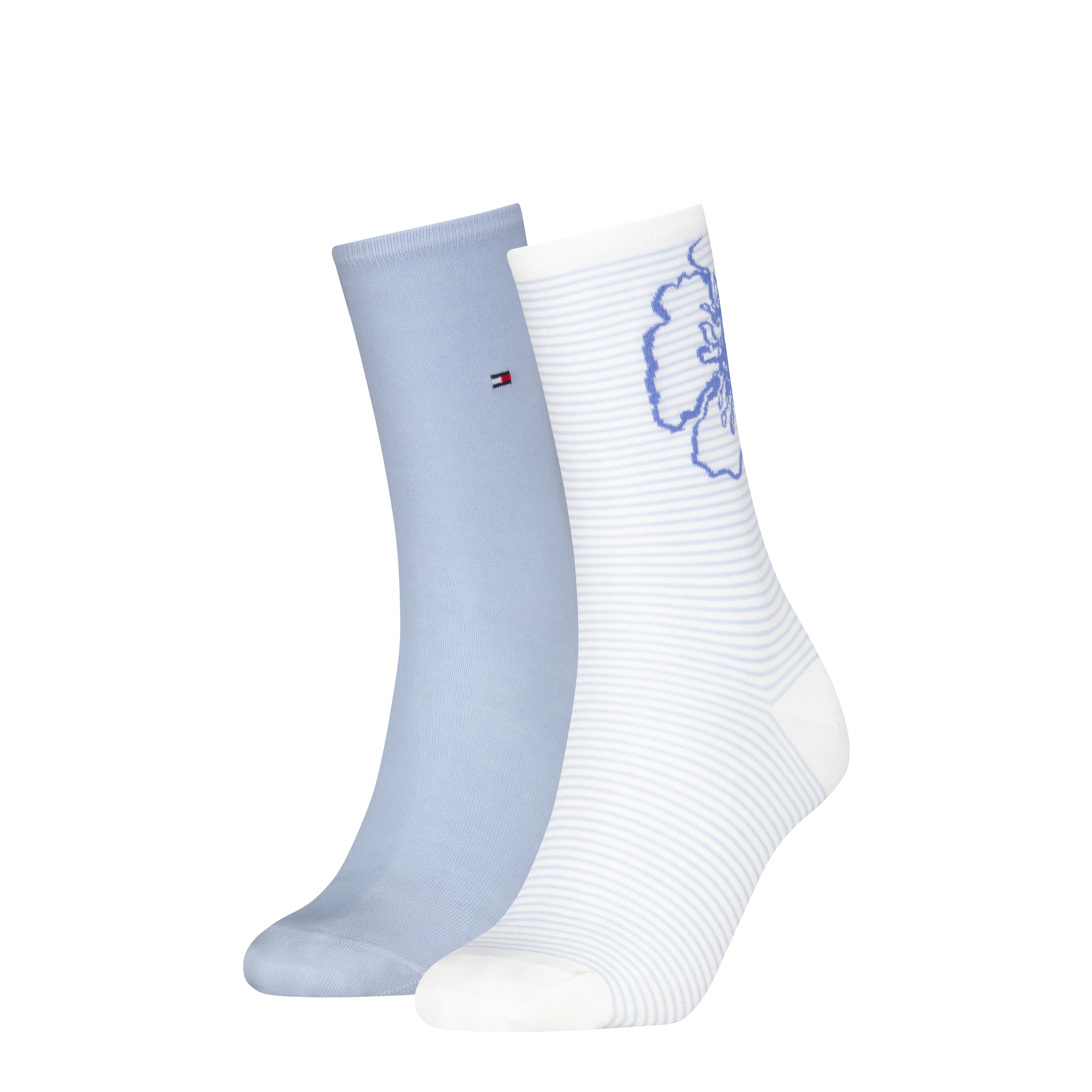 Tommy Hilfiger Socken "TH WOMEN SOCK 2P FLOWER STRIPE" 2 Paar günstig online kaufen