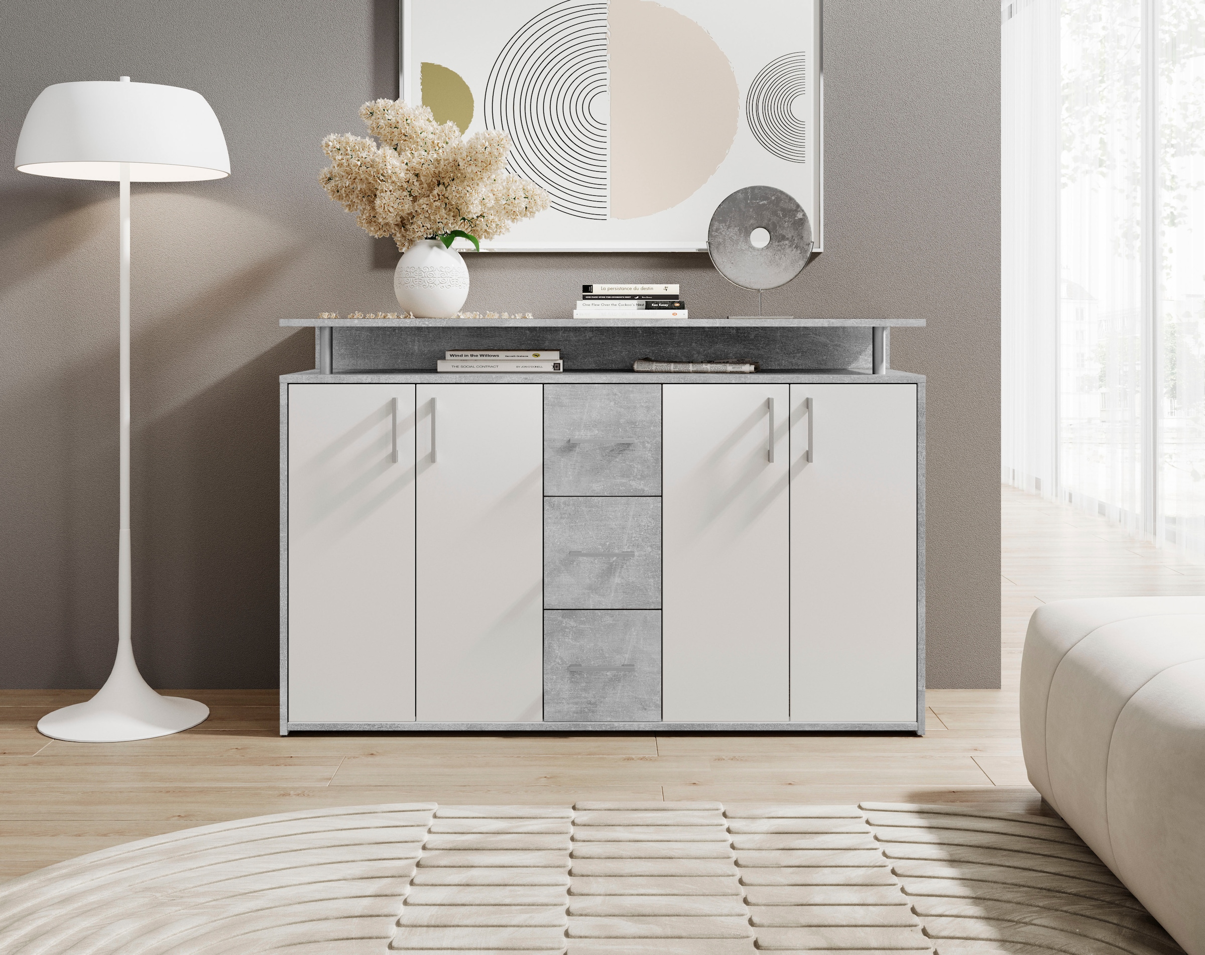 HBZ Sideboard "Drivno Sideboard, B/H/T 139x90x34 cm" 1 Stk. tlg. Breite 139 günstig online kaufen