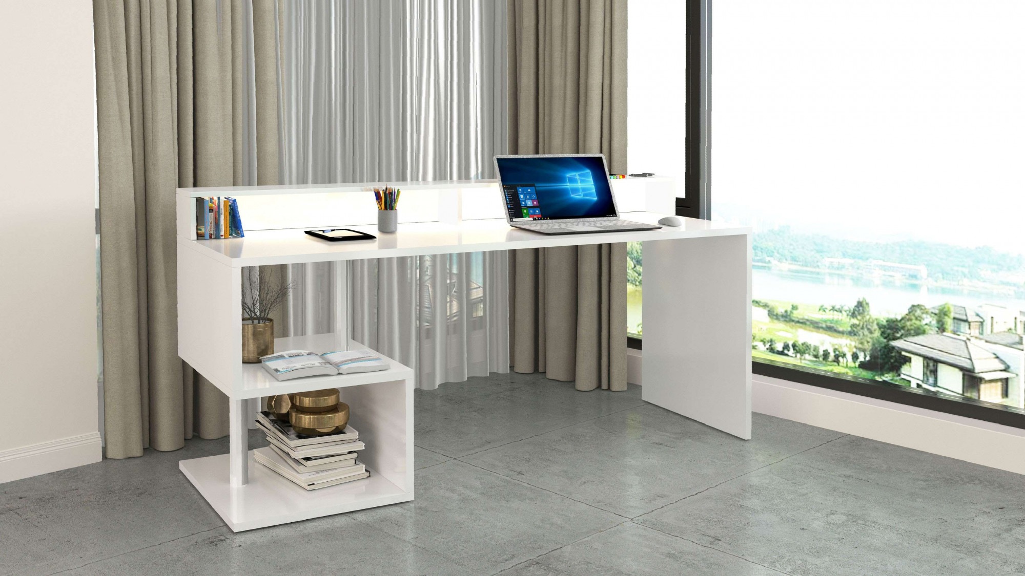 INOSIGN Schreibtisch »Esse, modernes Design«, in verschiedenen Breiten, mit und ohne Monitoraufsatz, Made in Italy
