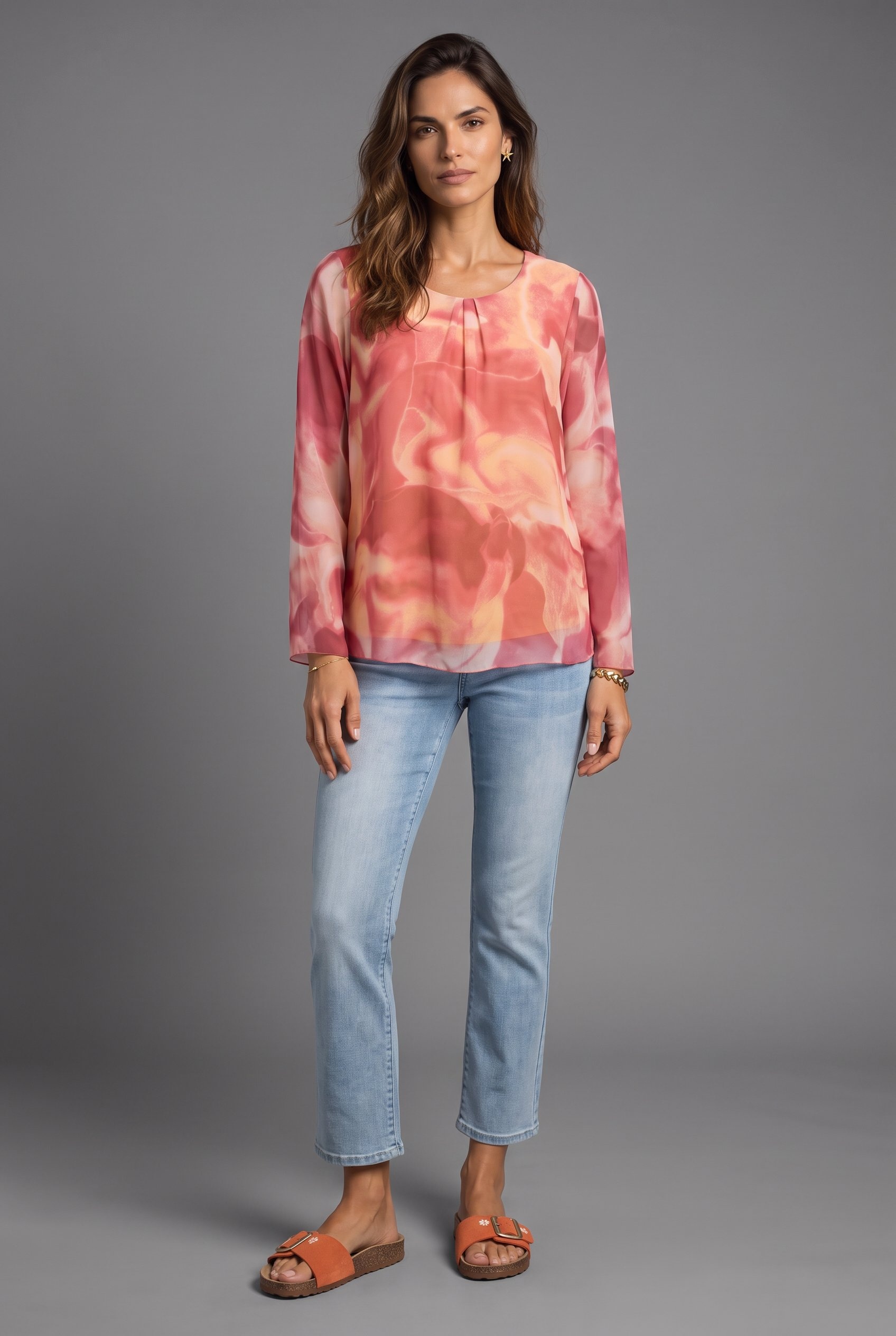 Aniston SELECTED Straight-Jeans in verkürzter cropped Länge