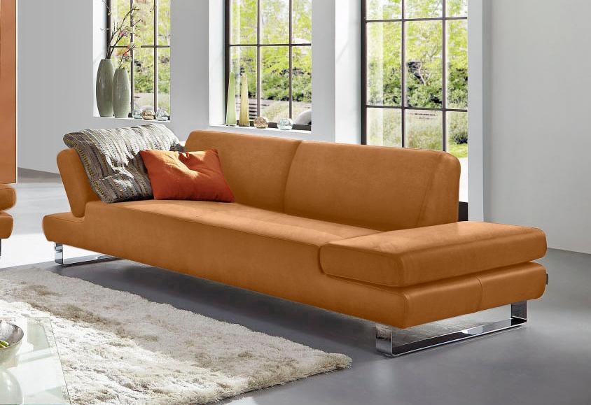 W.SCHILLIG 3-Sitzer "taboo Designsofa mit hohem Sitzkomfort, Breite 232cm, Sitztiefe 69cm" mit Übertiefe, inklusive Armlehnenverstellung
