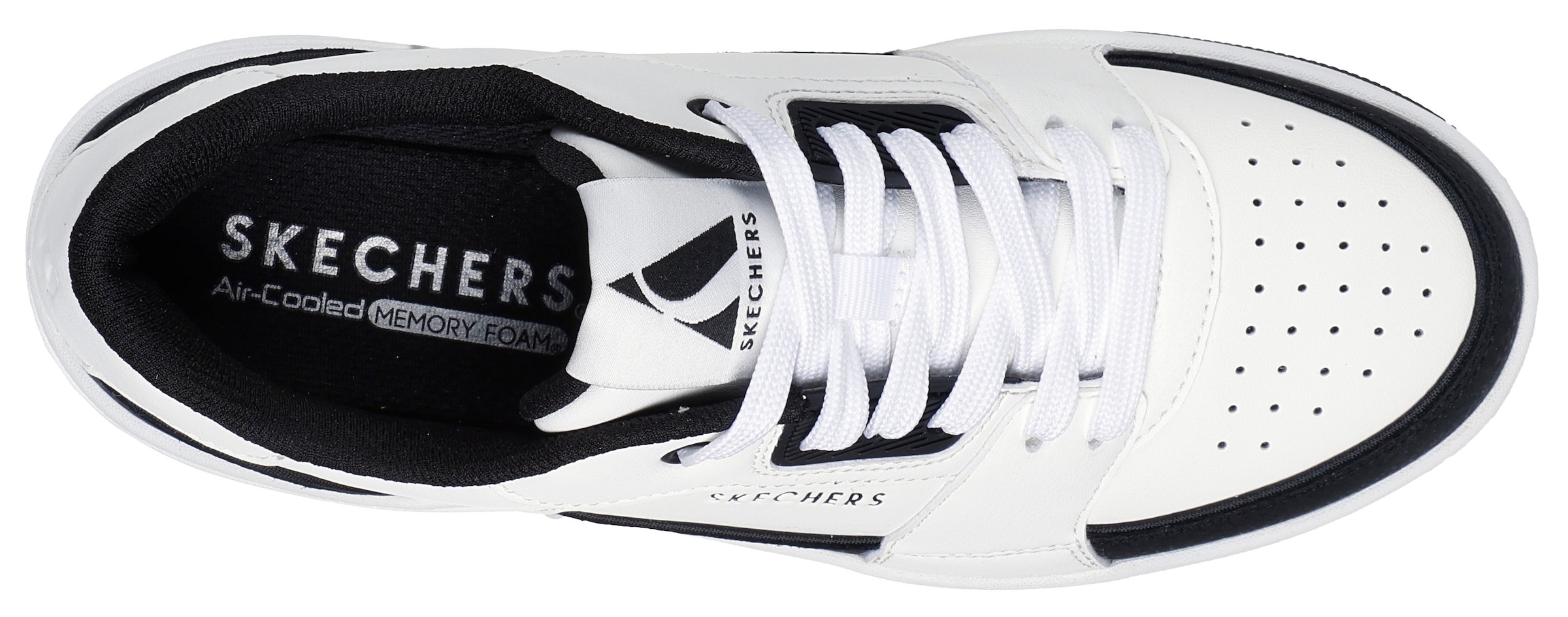 Skechers Sneaker »UNO COURT-COURTED STYLE«, Skater Schuh, Retro Sneaker mit Memory Foam