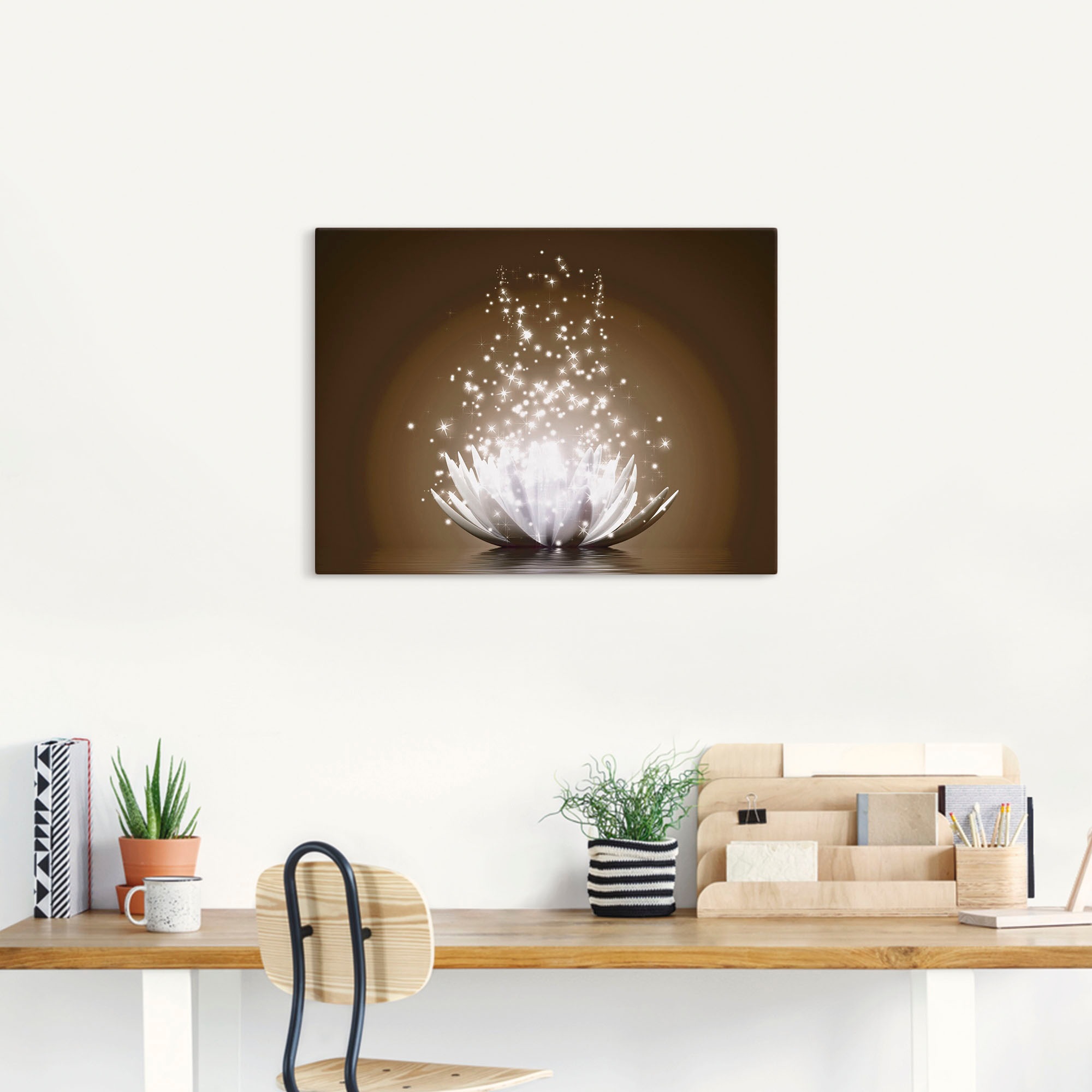 Artland "Magie der Lotus-Blume" Blumen 1 Stk. tlg. als Leinwandbild, Poster günstig online kaufen