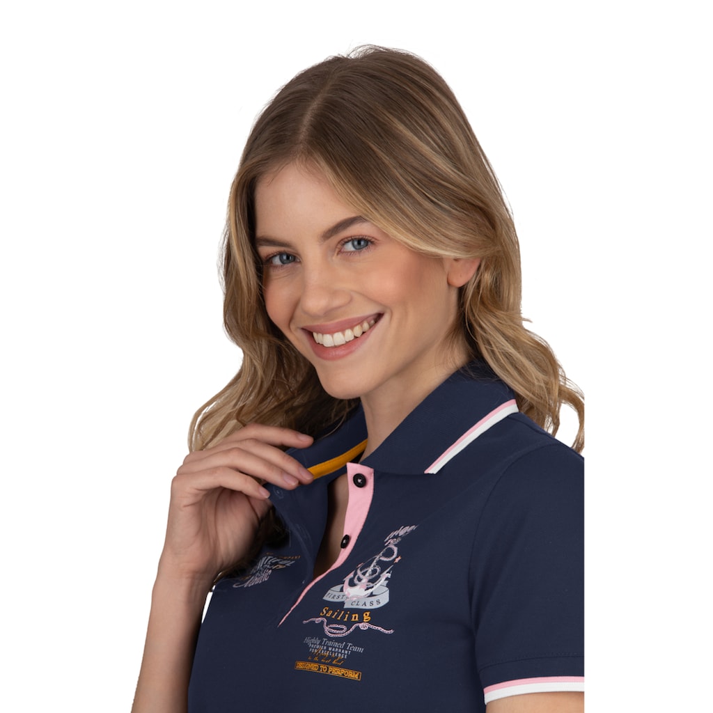 Trigema Poloshirt »TRIGEMA Damen Poloshirt mit maritimem Aufdruck«