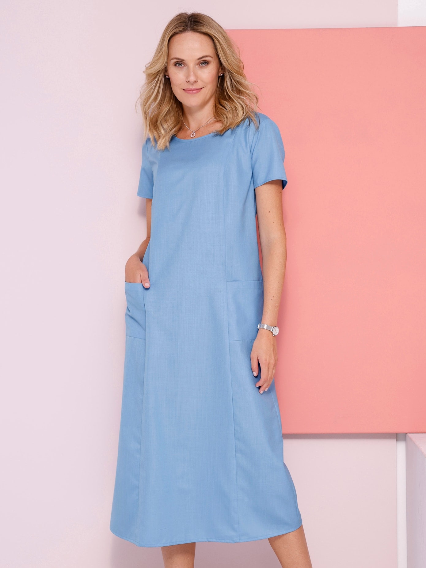 Classic Basics A-Linien-Kleid "Kleid" aufgesetzte Taschen günstig online kaufen