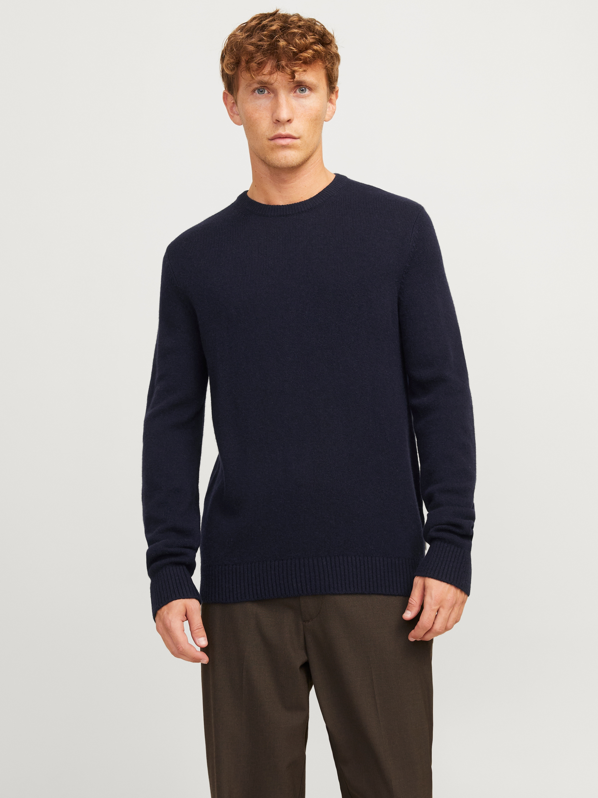 Jack & Jones Rundhalspullover "JPRCCLAMBSWOOL KNIT CREW NECK LN"