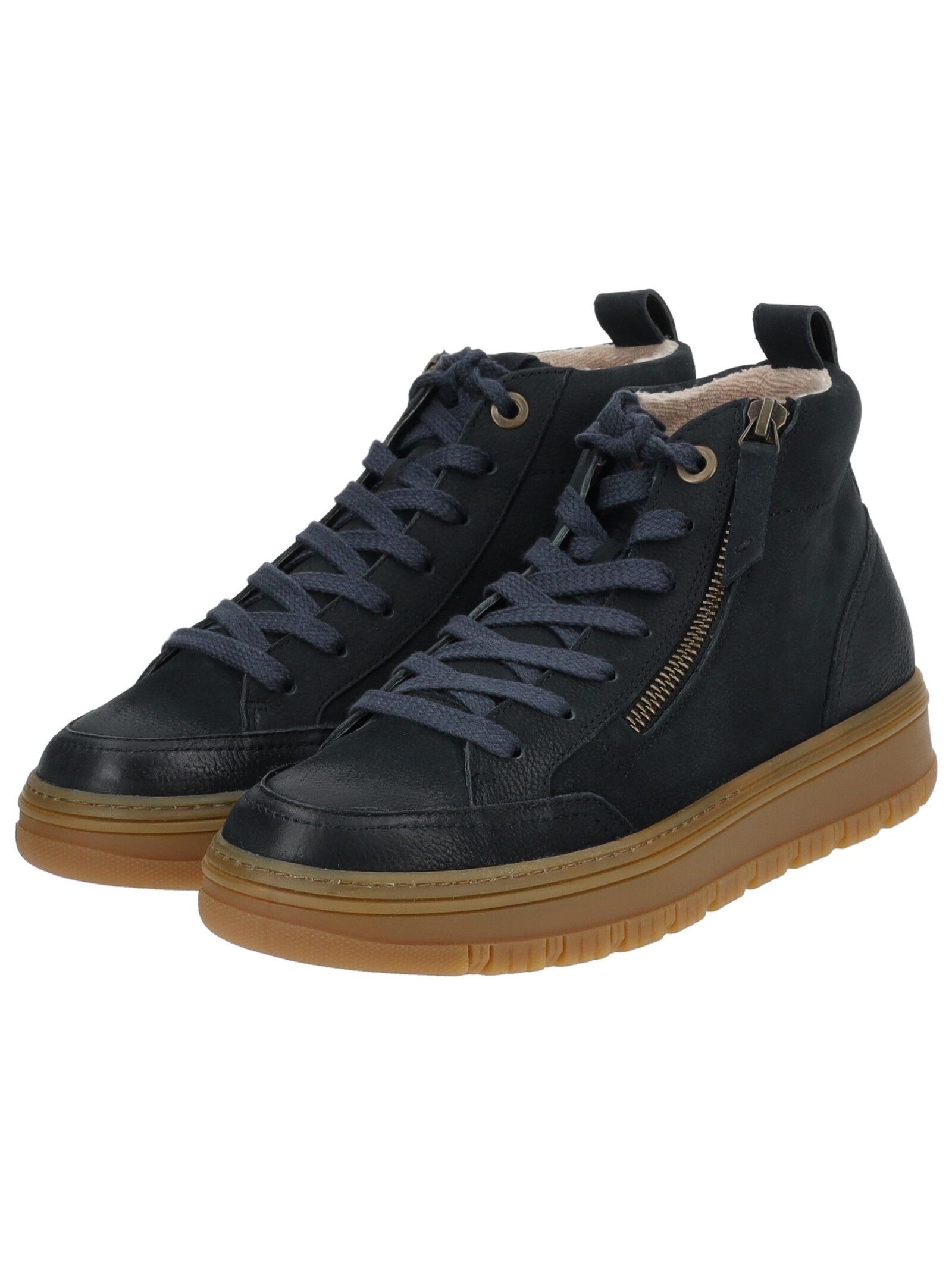 Sneaker PAUL GREEN "Paul Green Sneaker Nubukleder", Damen, Gr. 38,5, blau (dunkelblau), Nubukleder, Schuhe Sneaker 3