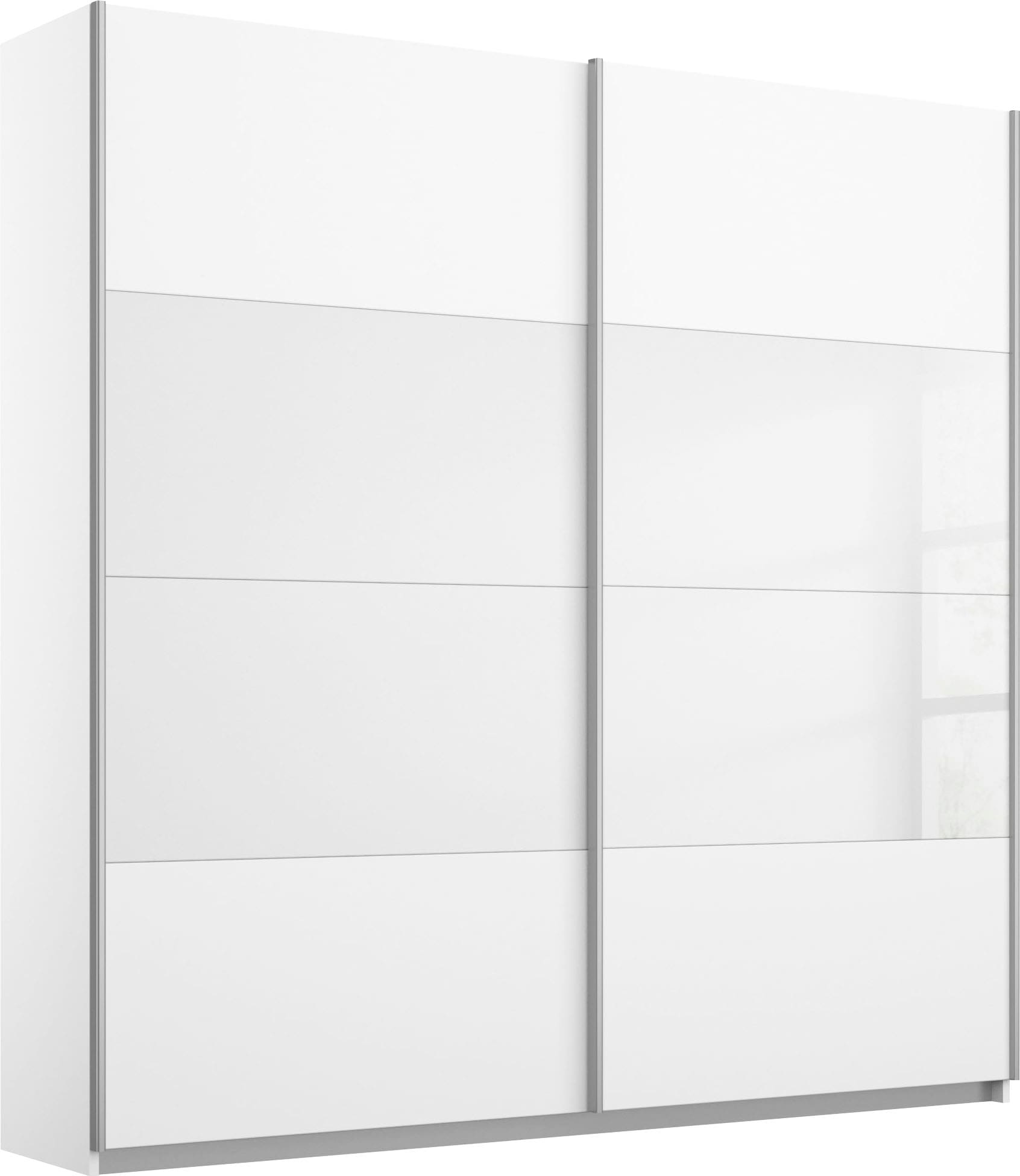 rauch Schwebetürenschrank "Quadra Schlafzimmerschrank in vielen Breiten" Kleiderschrank Garderobenschrank Schrank mit Glaselementen