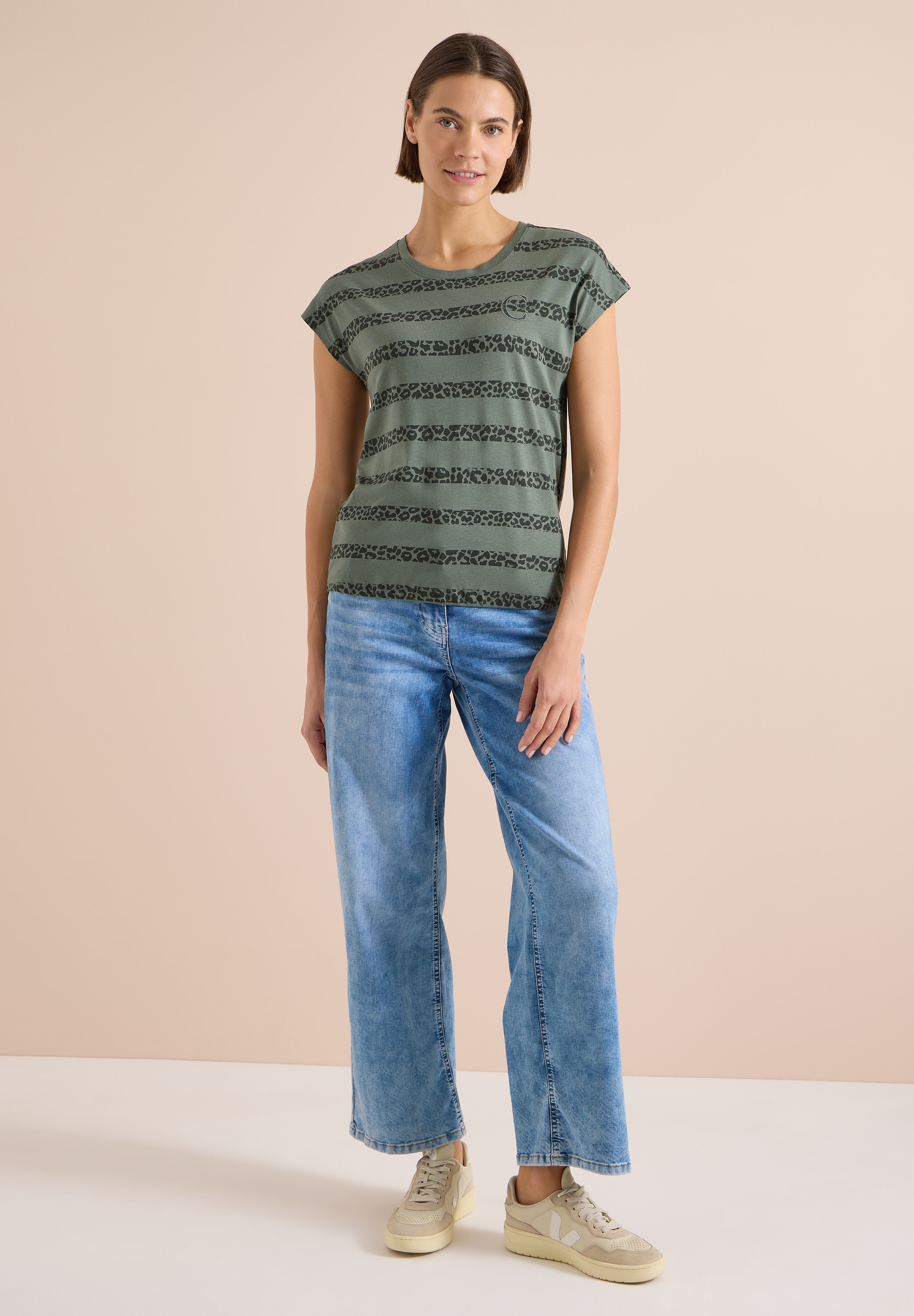 Cecil T-Shirt mit Leo-Streifen
