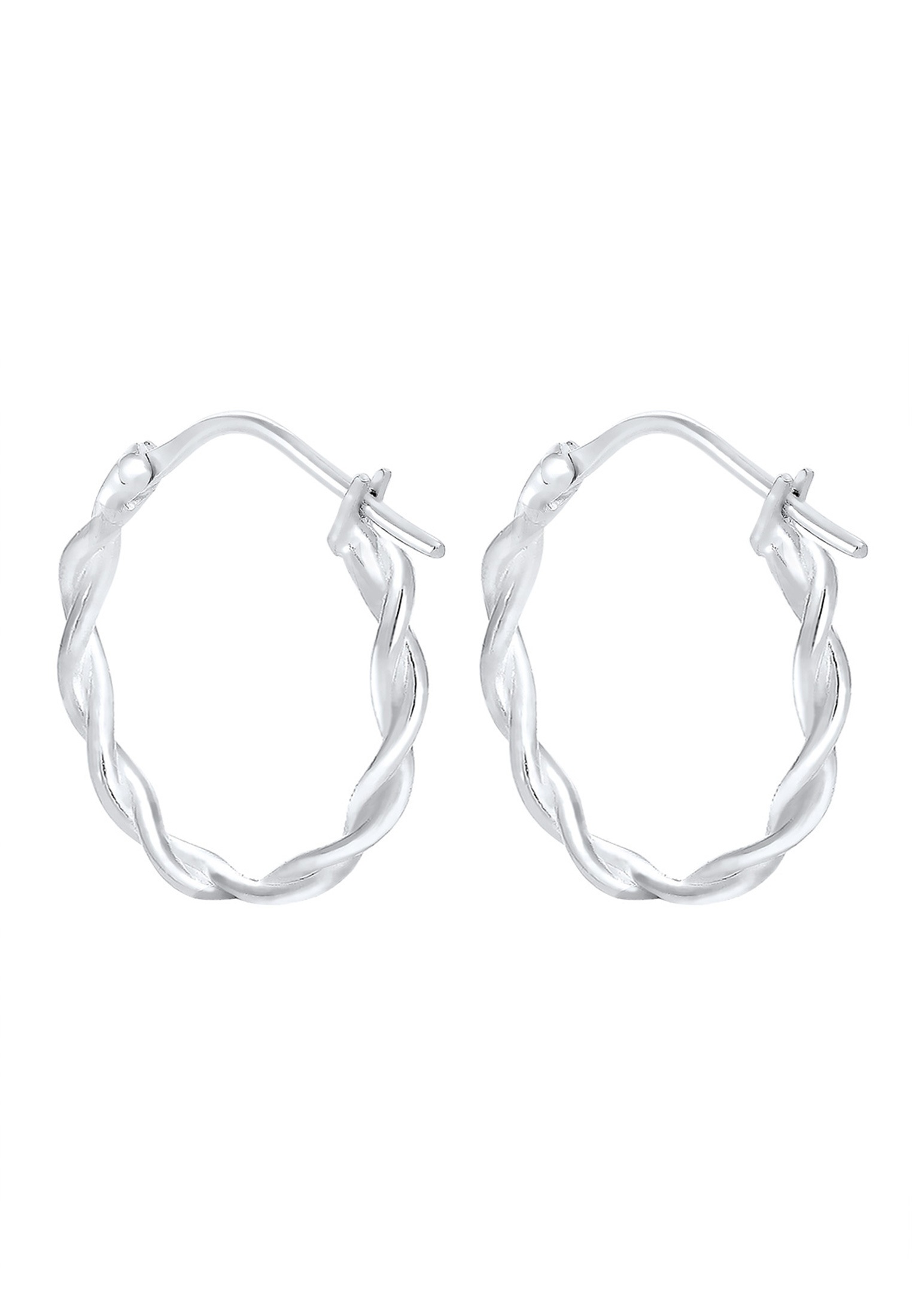 Paar Creolen ELLI "Elli Ohrringe Twisted Gedreht Creole Trend 925 Silber", silber, Ohrringe, Damen, onesize, ohne Stein, Silber 925 (Sterlingsilber) 3