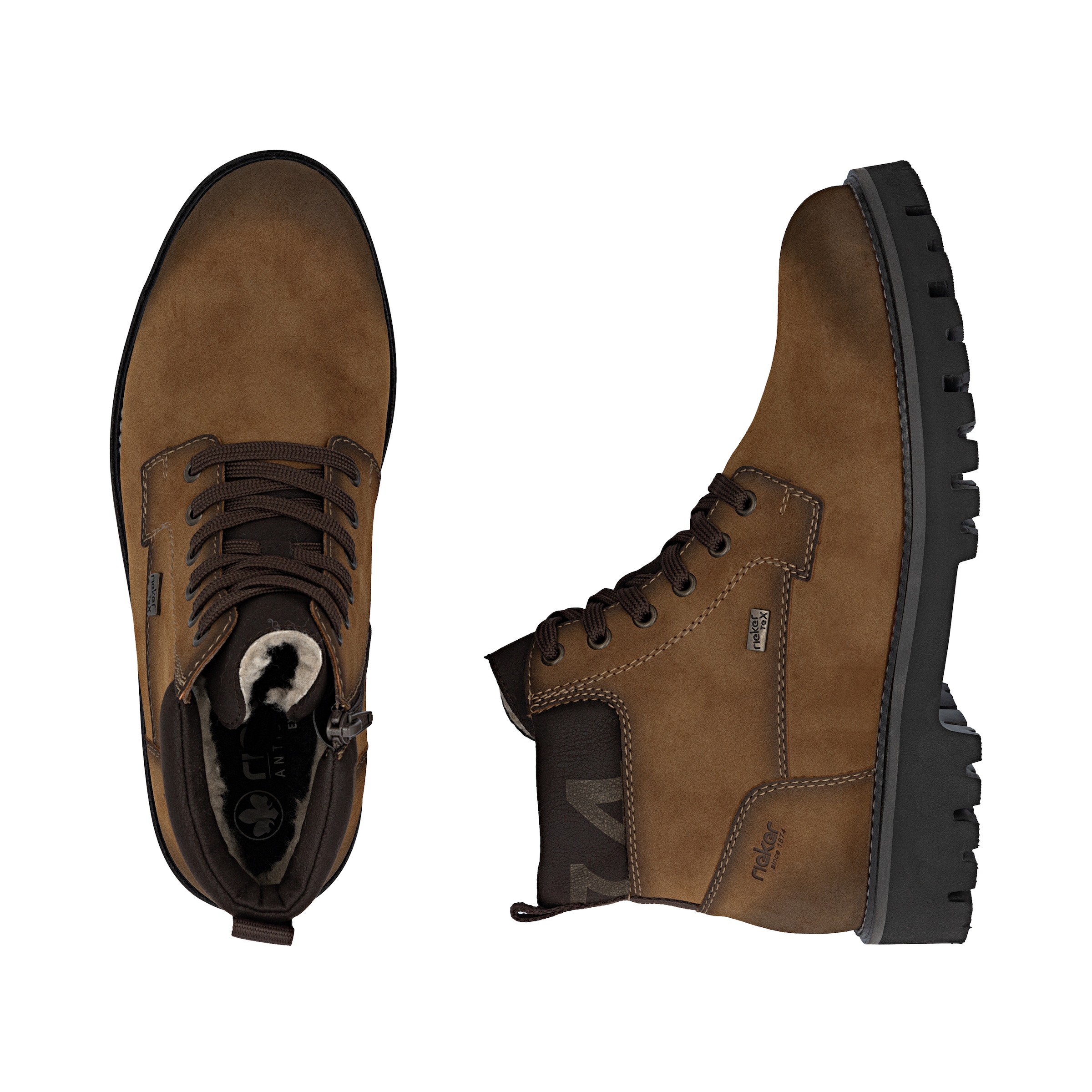 Rieker Winterstiefelette, Winterboots, Outdoorstiefelette mit TEX und Innenreißverschluss