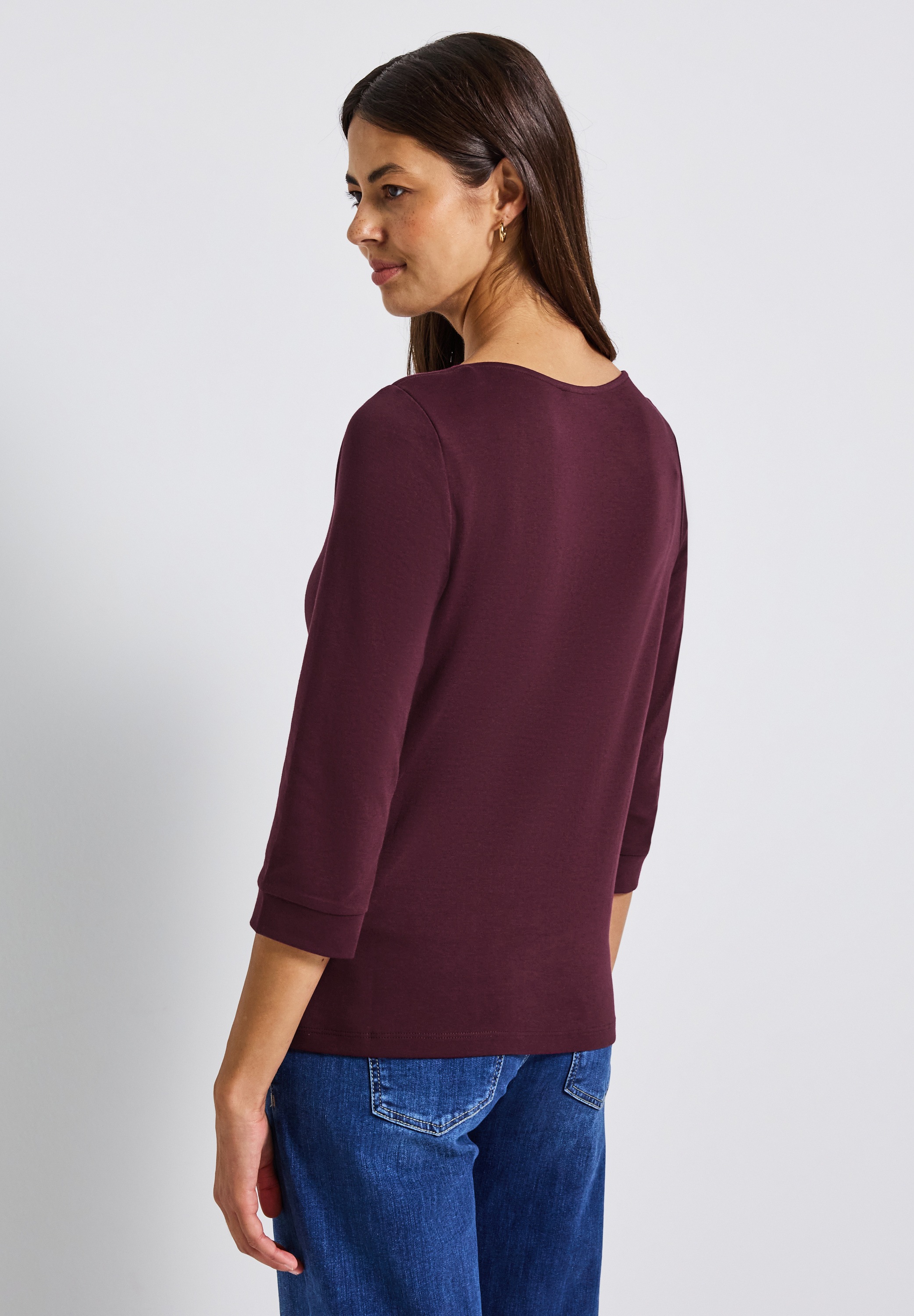 STREET ONE Langarmshirt, in Unifarbe günstig online kaufen