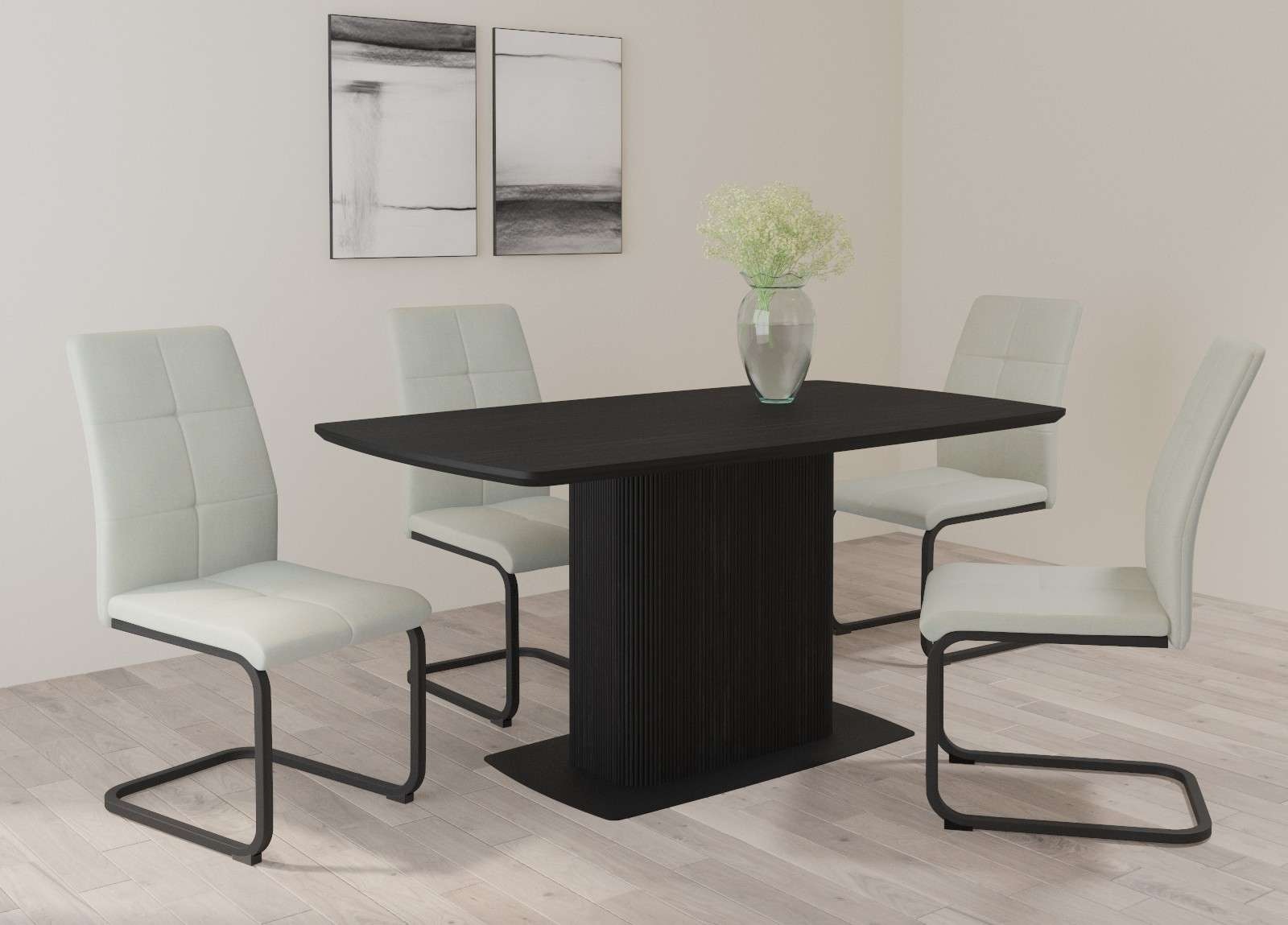 OTTO home Esstisch "Daleton" Tischplatte und Standfuß mit Holzstruktur, pfl günstig online kaufen