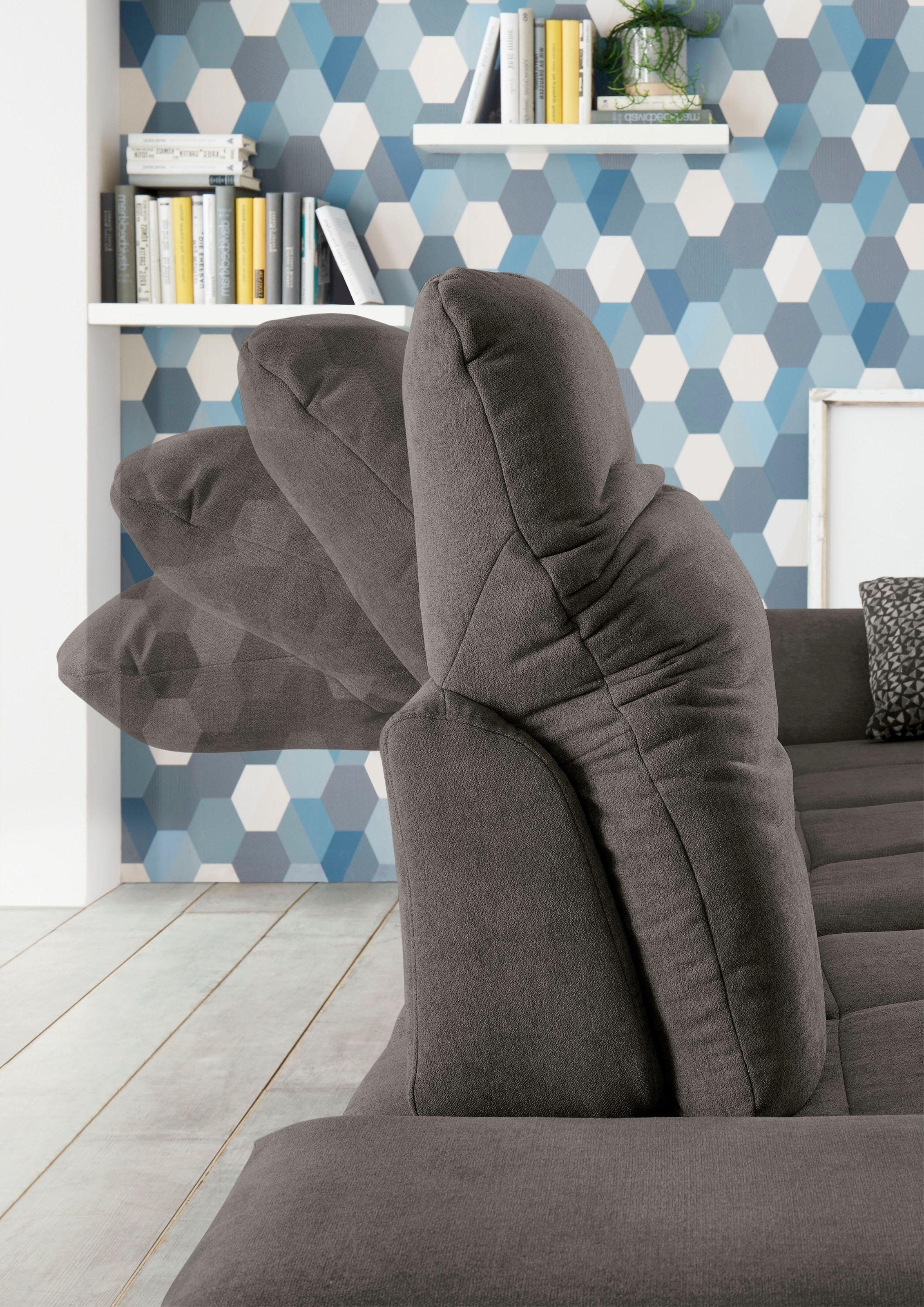 set one by Musterring Ecksofa "SO4100 V" mit verstellbaren Kopfteilen, wahl günstig online kaufen