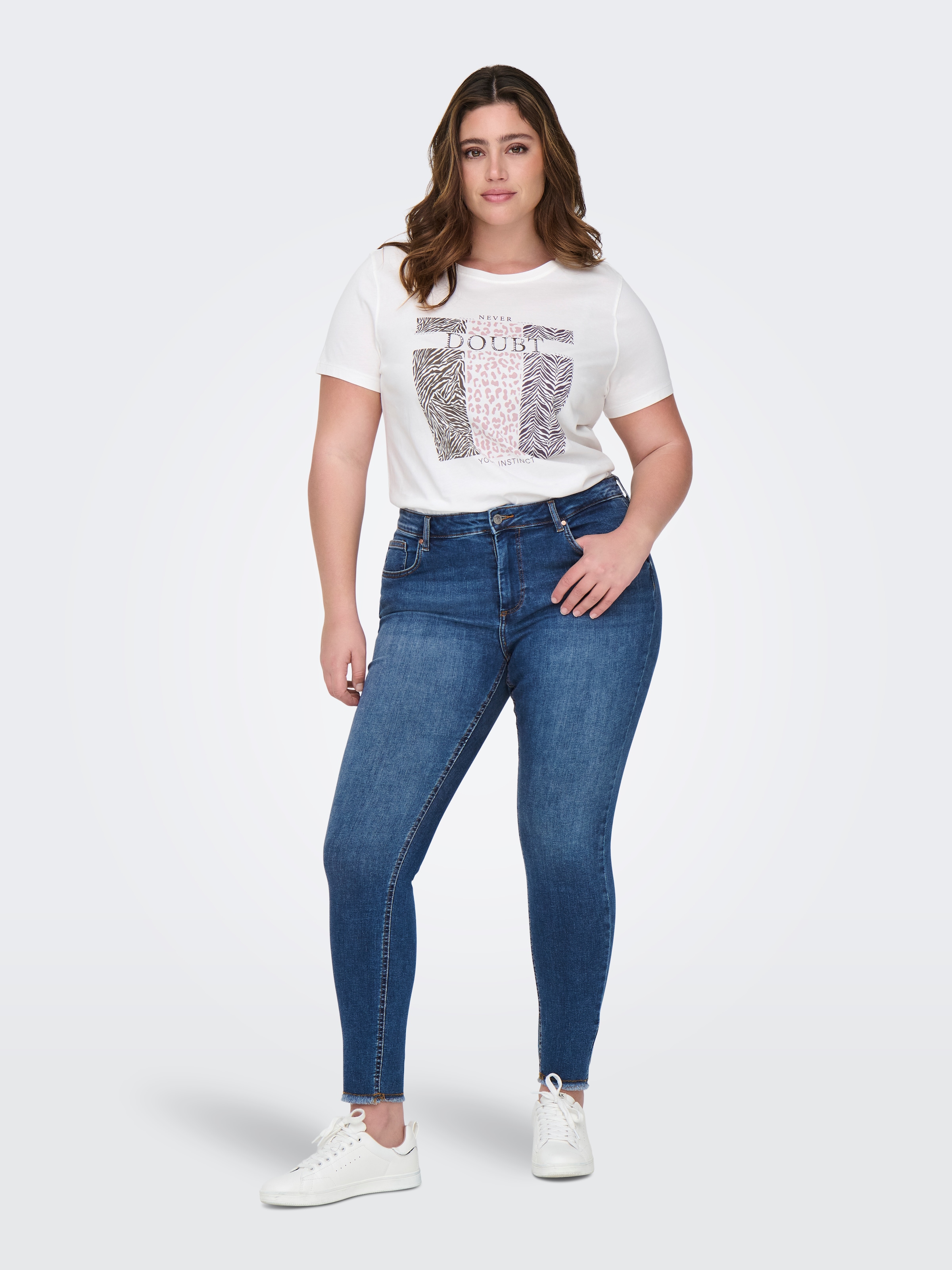 ONLY CARMAKOMA Skinny-fit-Jeans "CARWILLY REG SK ANK RW DNM TAI263 NOOS" günstig online kaufen