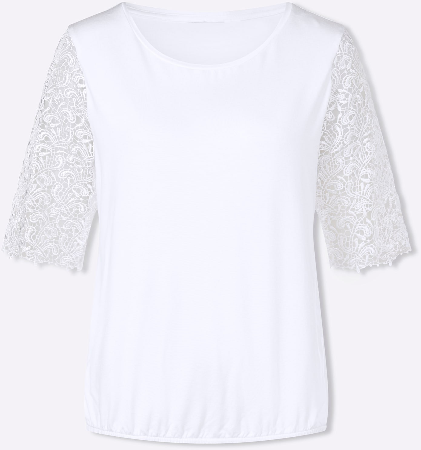 Lady Spitzen-Shirt Weiß 48 3