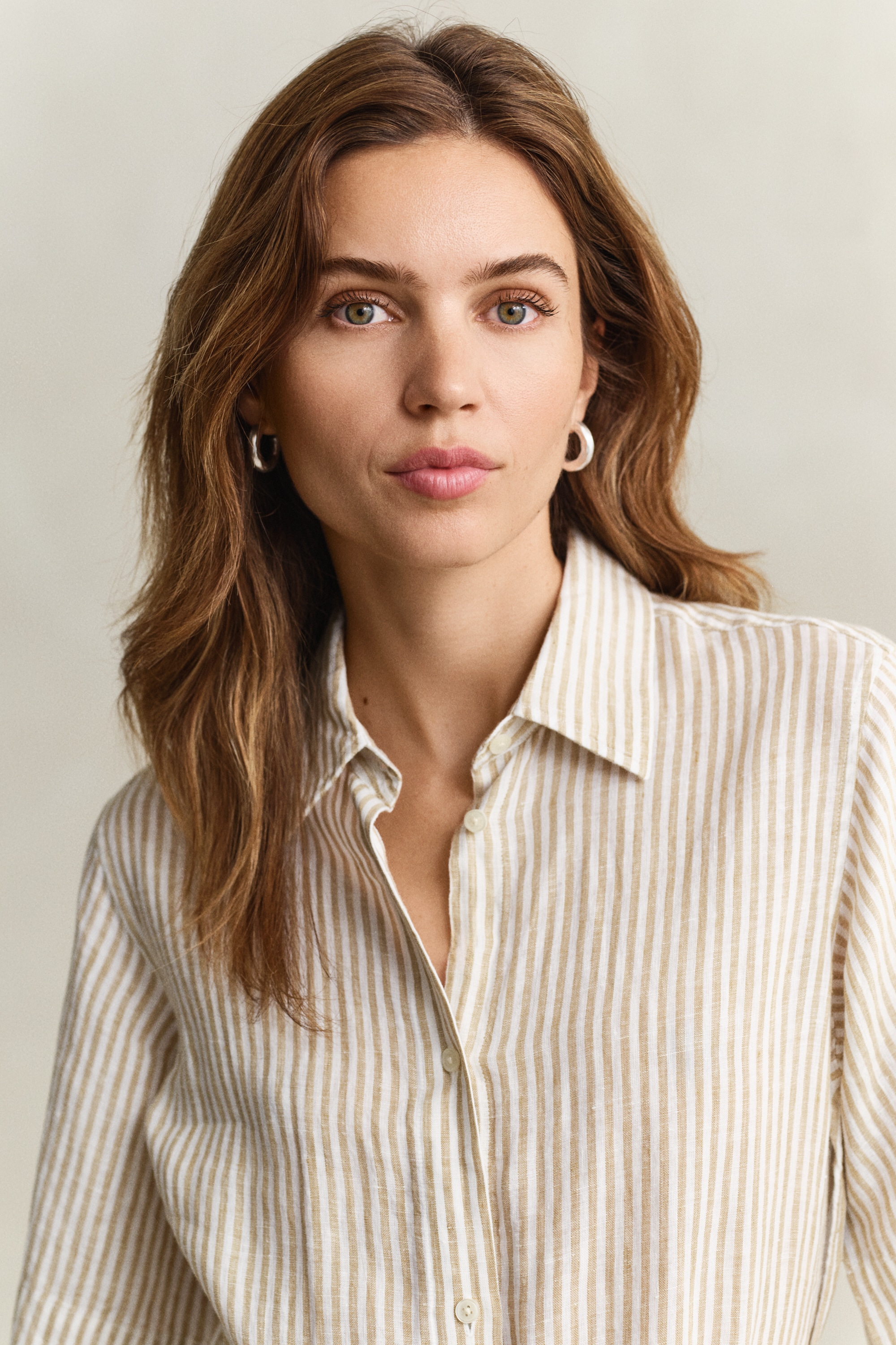 Gant Hemdblusenkleid »STRIPED LINEN« Seitennahttaschen Regular fit mit Bindegürtel
