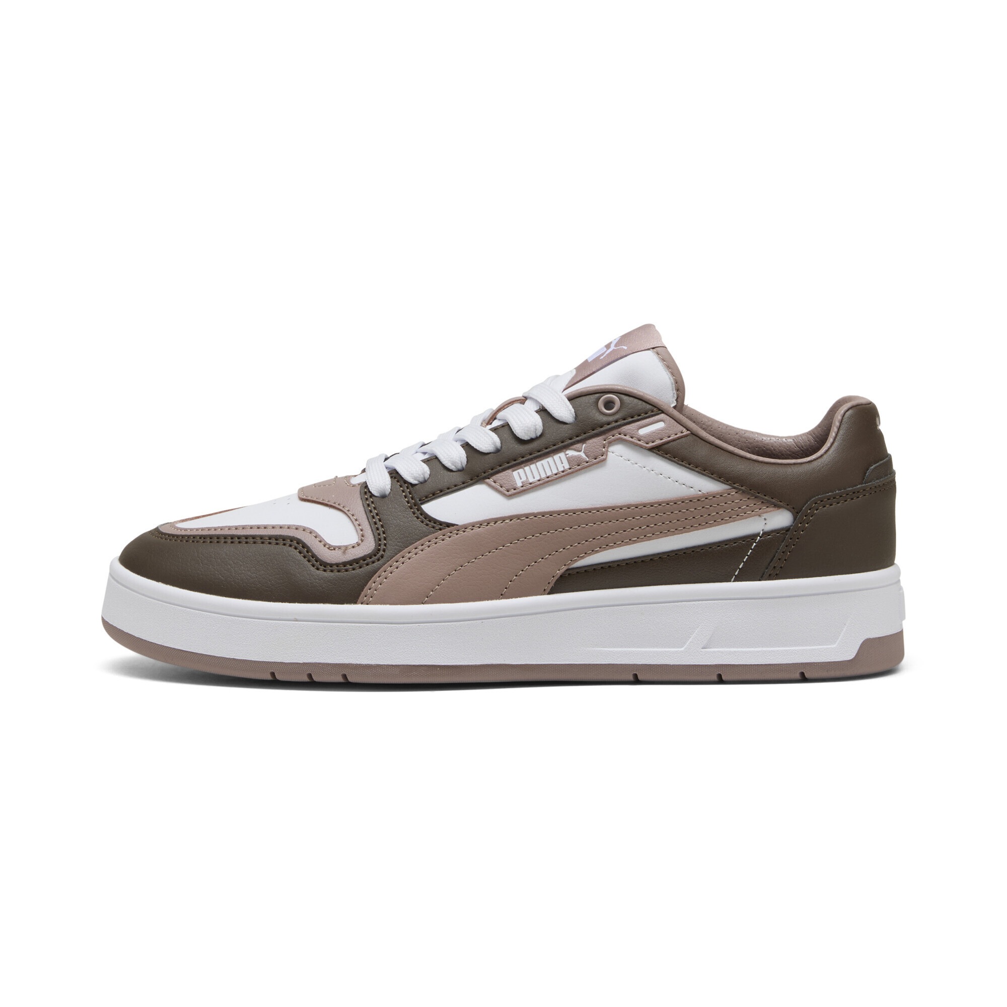 Sneaker PUMA "Court Classic Street Sneakers Erwachsene", Damen, Gr. 42, sandweißstone chocolate beige braun, Obermaterial: Synthetik; Futter: Synthetik, Textil; Innensohle: Textil; Laufsohle: Gummi, Schuhe Sneaker 2