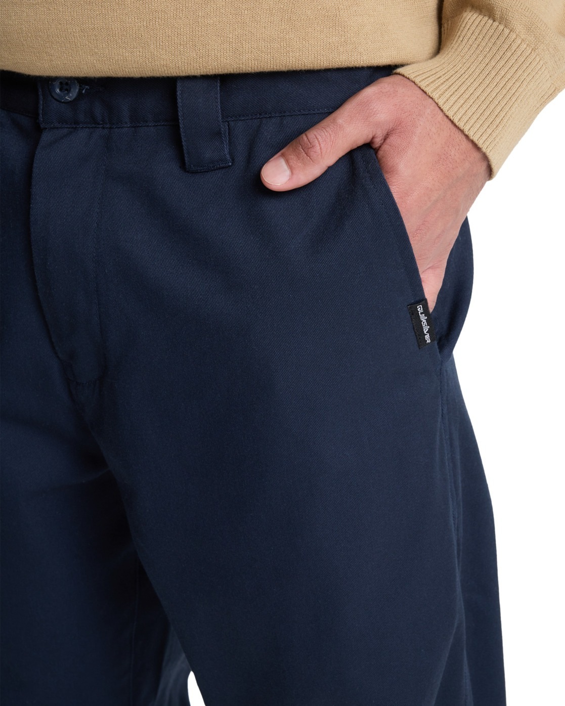 Chinohose QUIKSILVER "Everyday Union", Herren, Gr. 34L, schwarz navy, Obermaterial: 59% Microfaser, 40% Walkfrottier, 1% Elasthan;, Hosen Chinohose 3