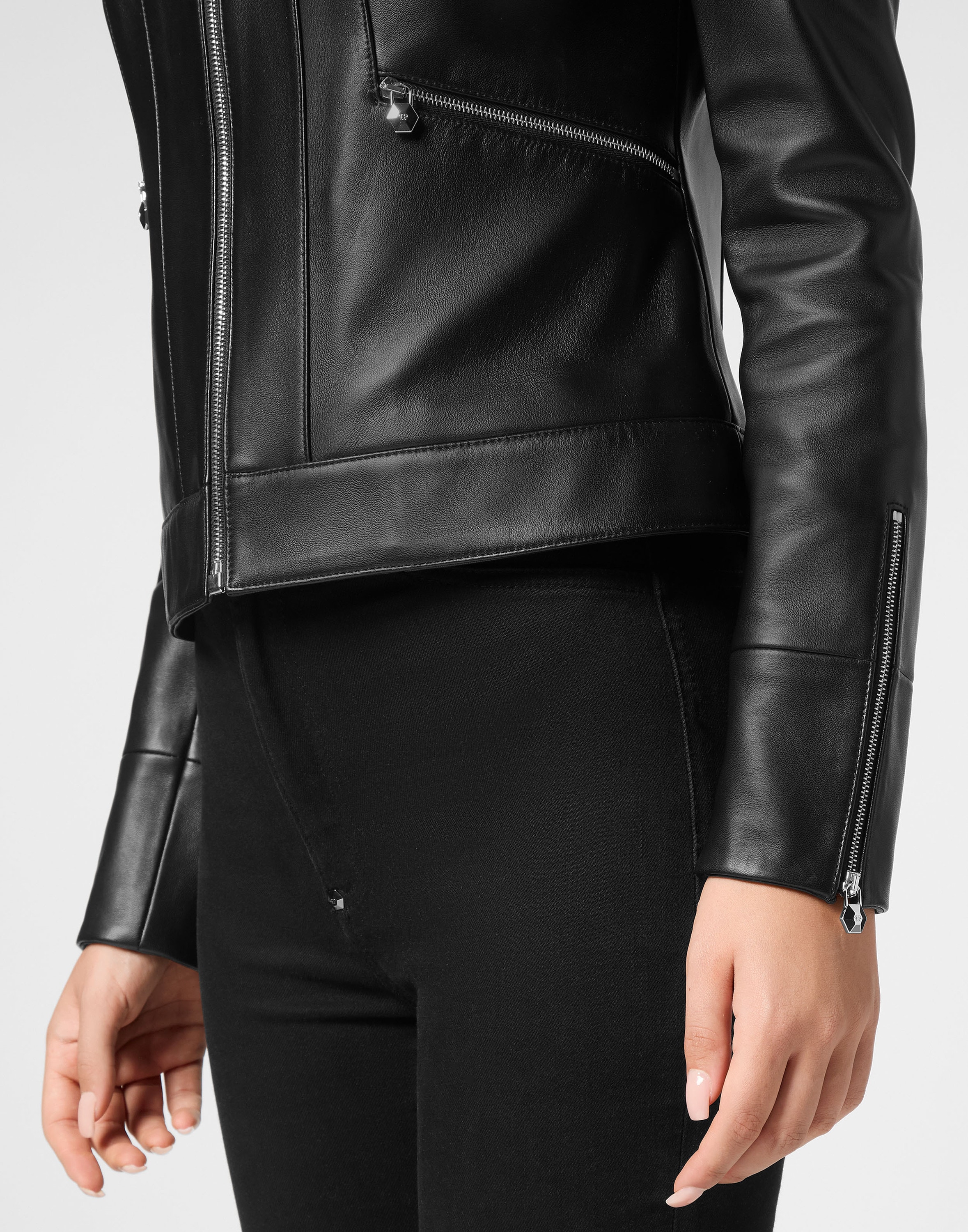 PHILIPP PLEIN Bikerjacke »Leder Biker-Jacke«