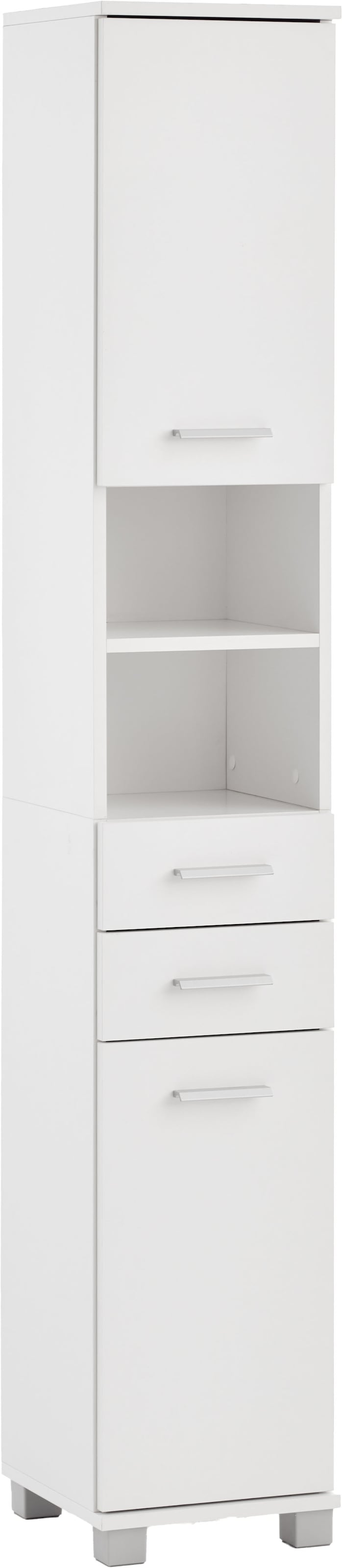 welltime Hochschrank »Palermo, Breite 30 cm«, Wechselbarer Türanschlag, Metallbeschläge