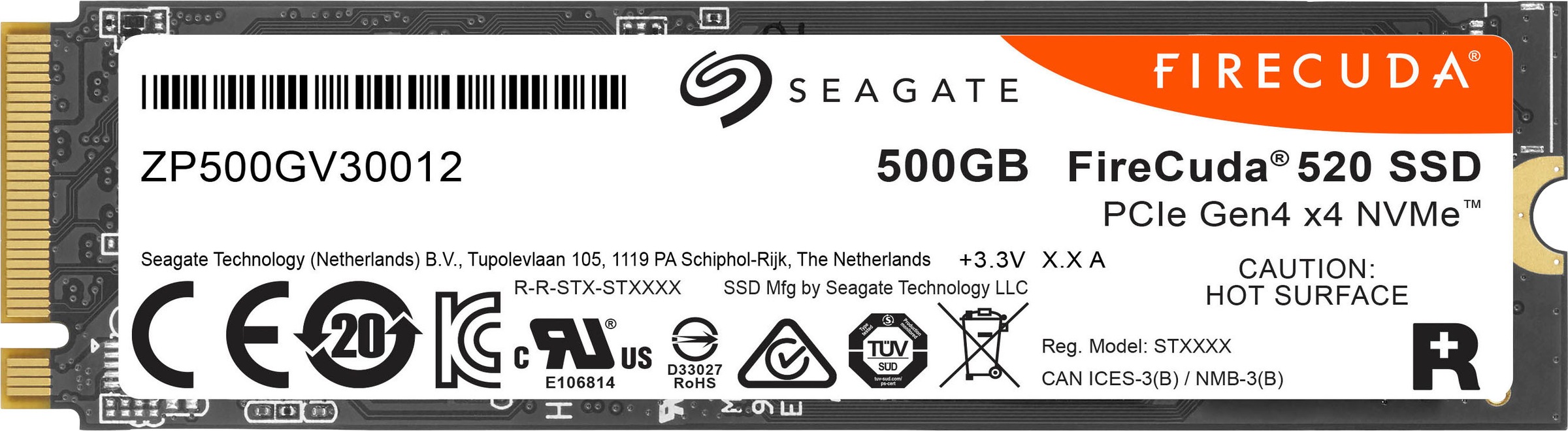 Seagate Interne SSD »FireCuda 520 PCIe Gen4 50...