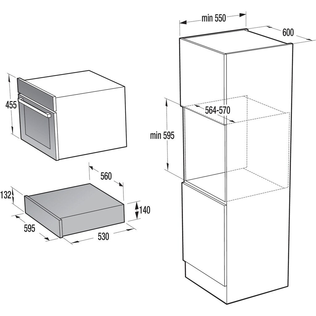 GORENJE Einbau-Wärmeschublade »WD 1410 BG«, Auftaufunktion