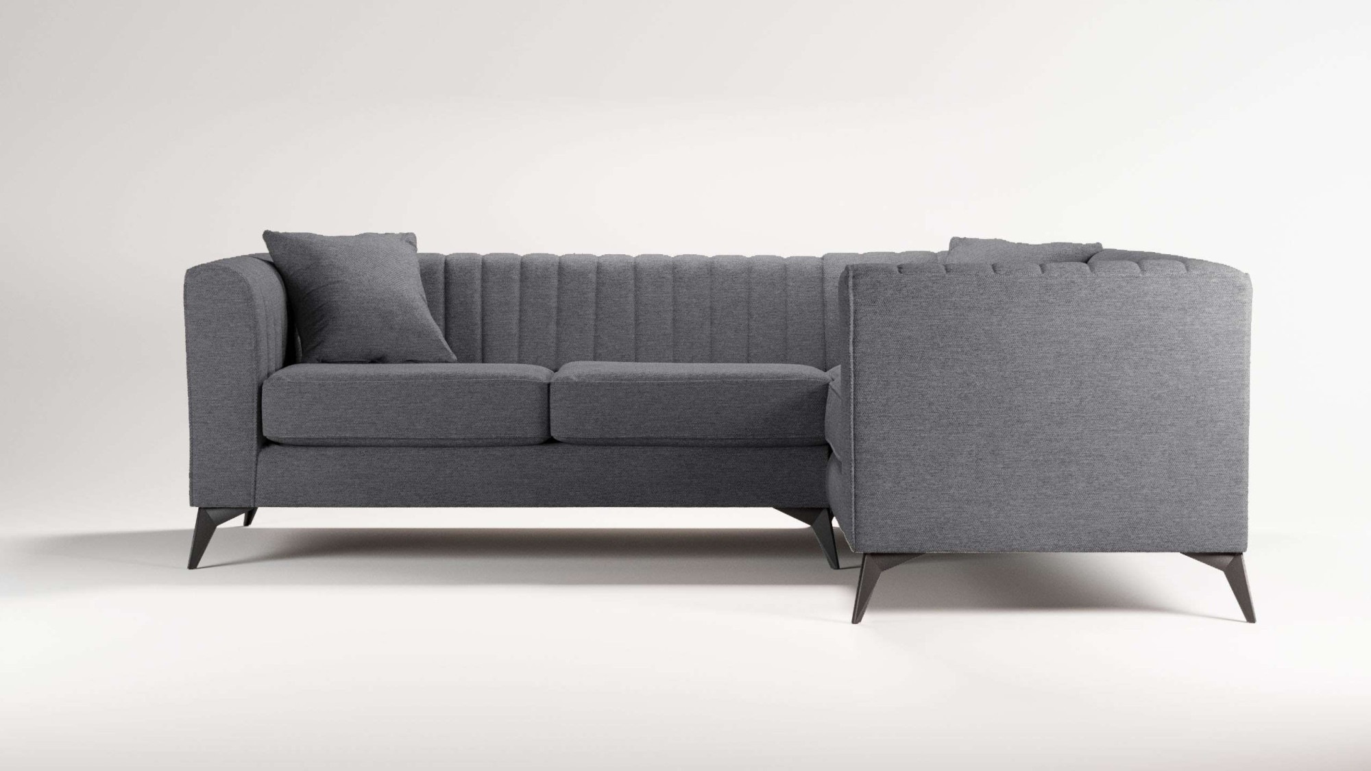 Places of Style Ecksofa "MATTHEW L-Form ideal für kleine Räume, Maße B/T/H: günstig online kaufen