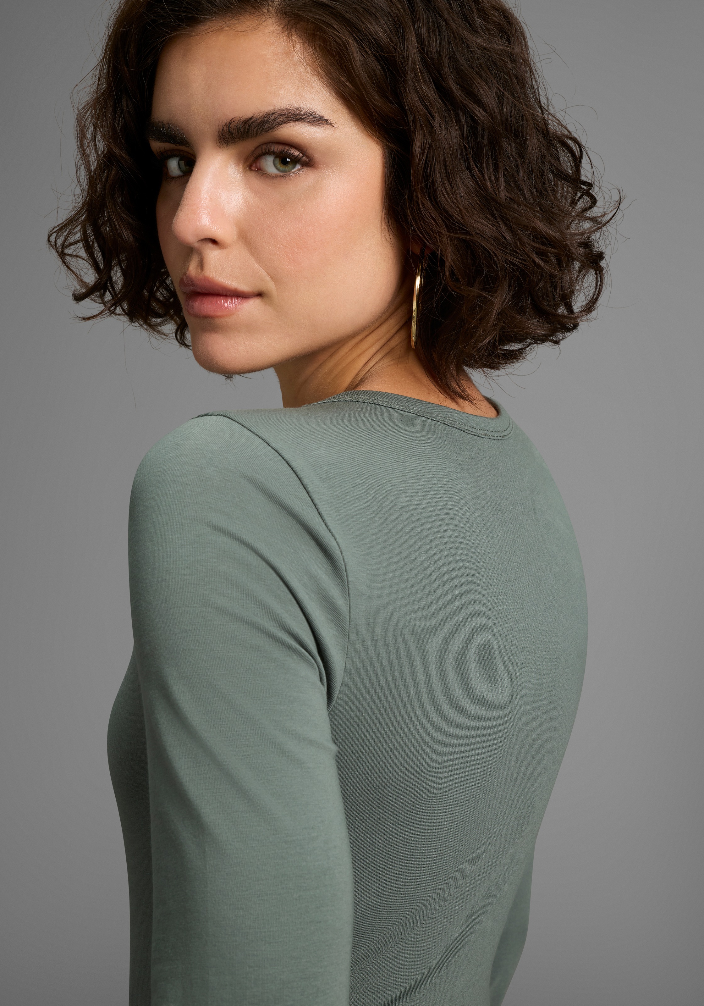 Thumbnail - Laura Scott Langarmbody, Langarm, figurbetont, Rundhalsausschnitt - NEUE FARBEN