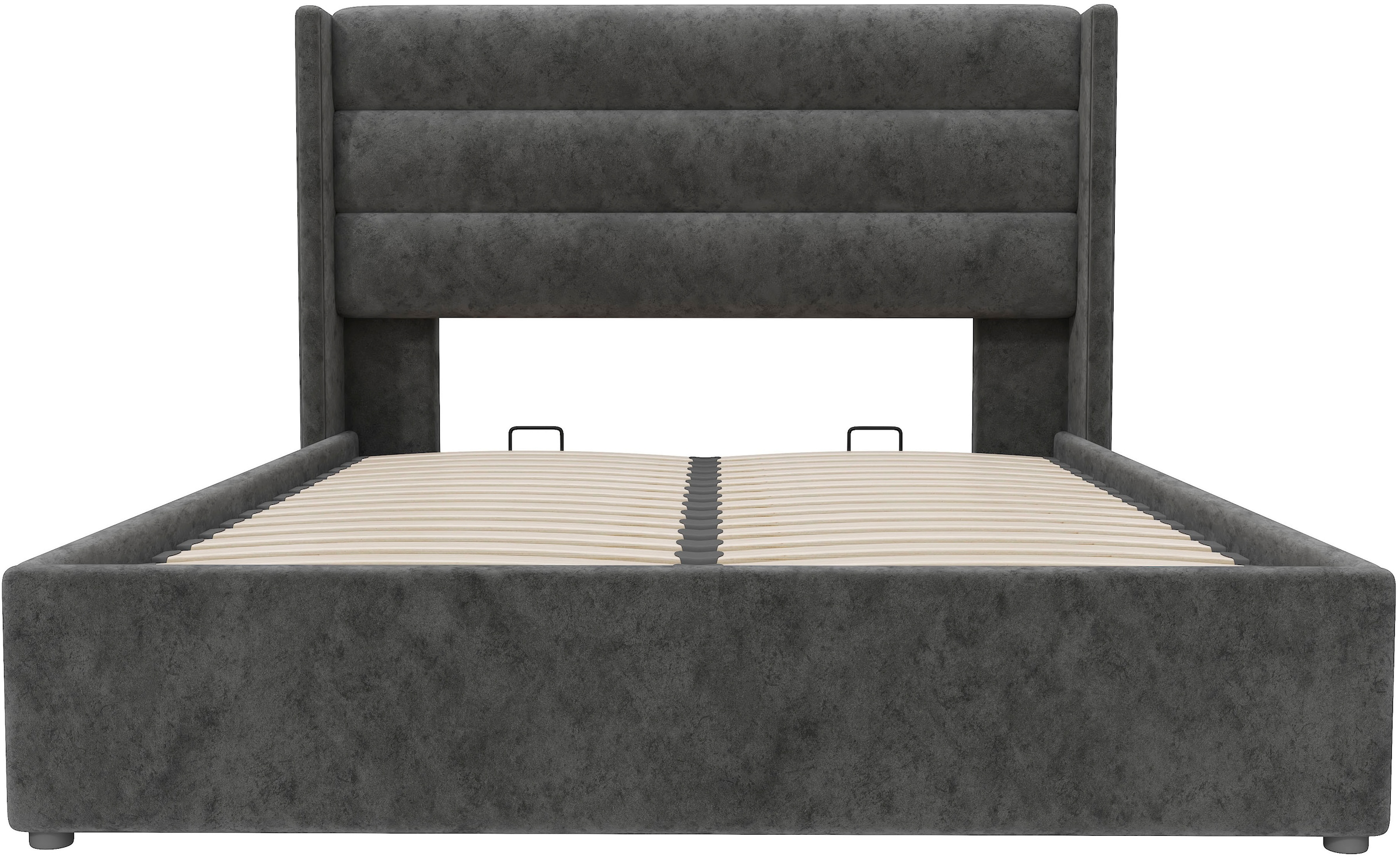 OTTO home Polsterbett »ROMMINA, Polsterbett mit Bettkasten in den Breiten 140cm & 180cm« Samtweicher Chenille-Bezug