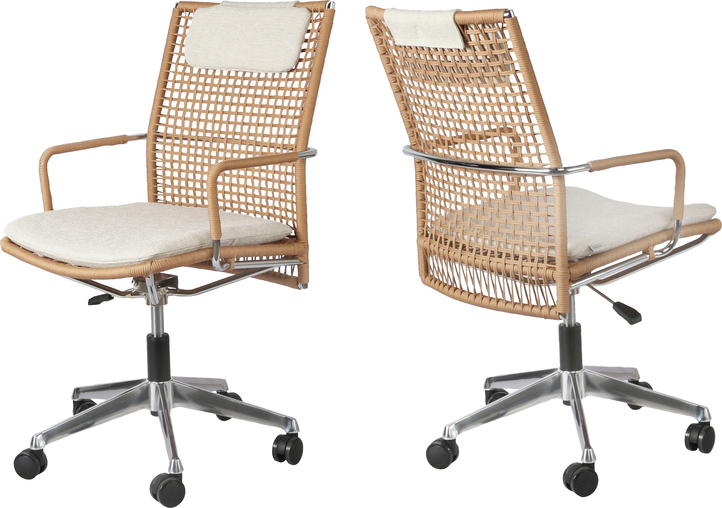 andas Bürostuhl | »Gestell Webstoff«, aus kaufen aus Metall, BAUR Webstoff geflochtene Sitzpolster Rückenlehne