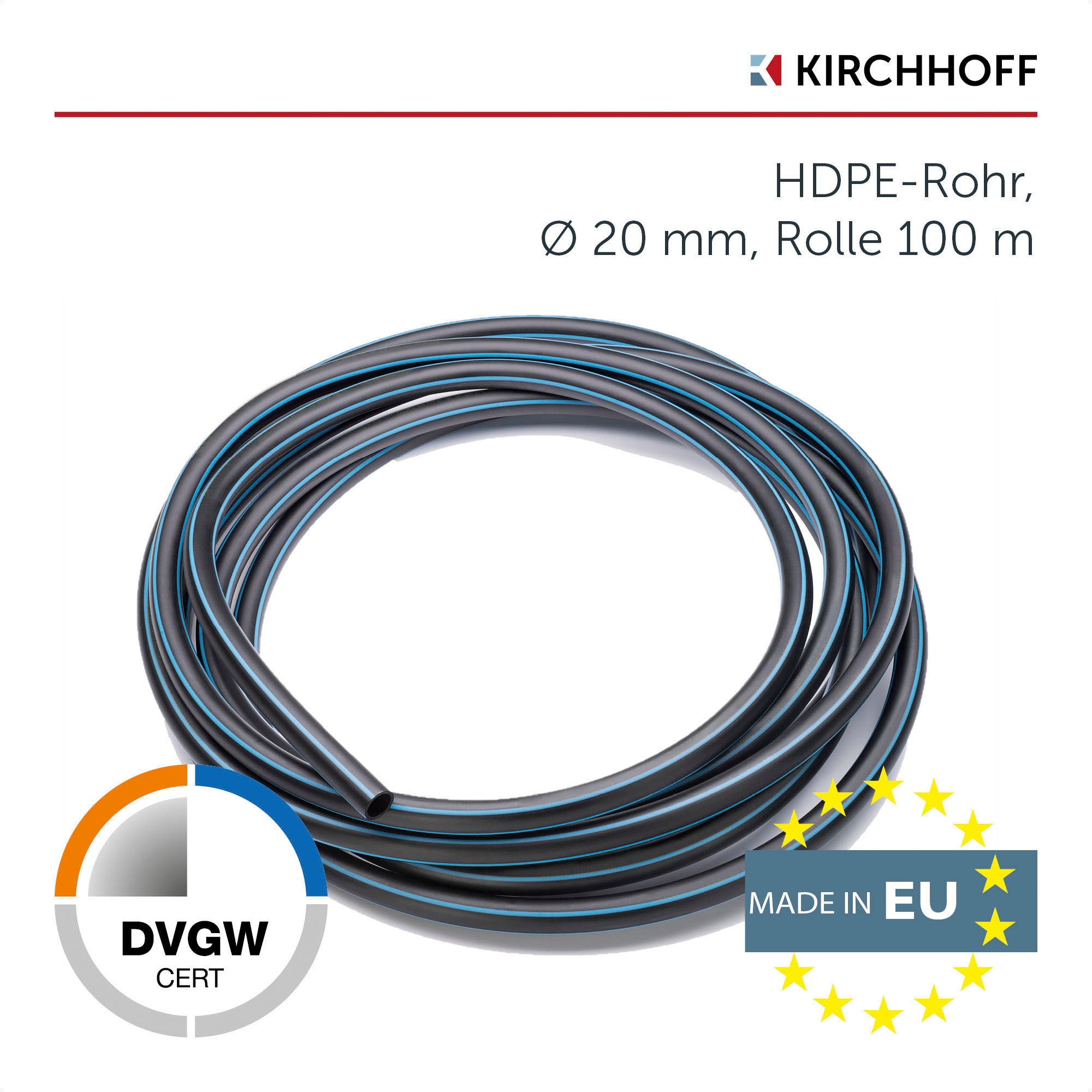 Kirchhoff HDPE-Rohr, Wasserleitung Garte...