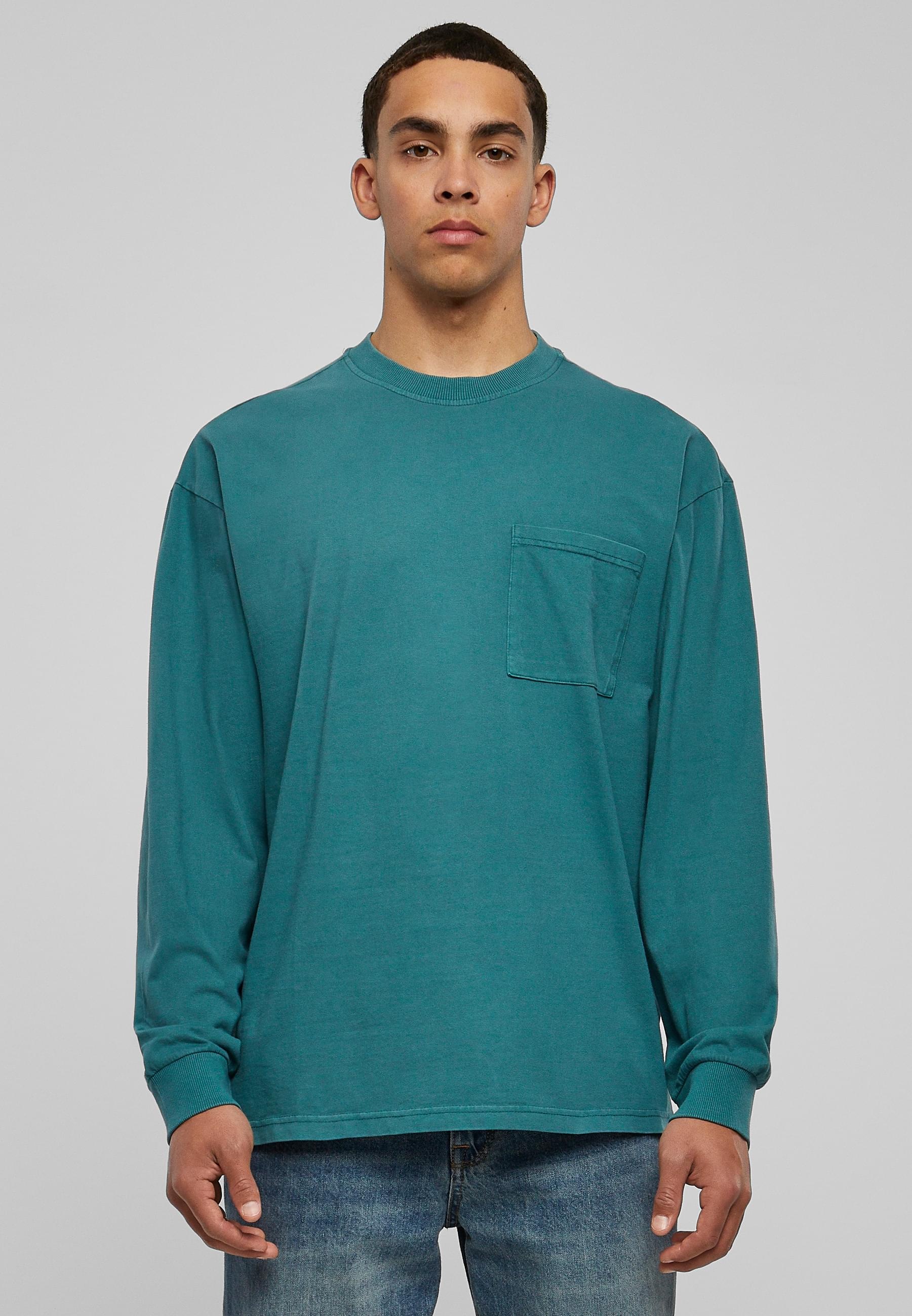 URBAN CLASSICS Longsleeve »Urban Classics Herren Pigment Dyed Pocket Longsleeve«, (1 tlg.)