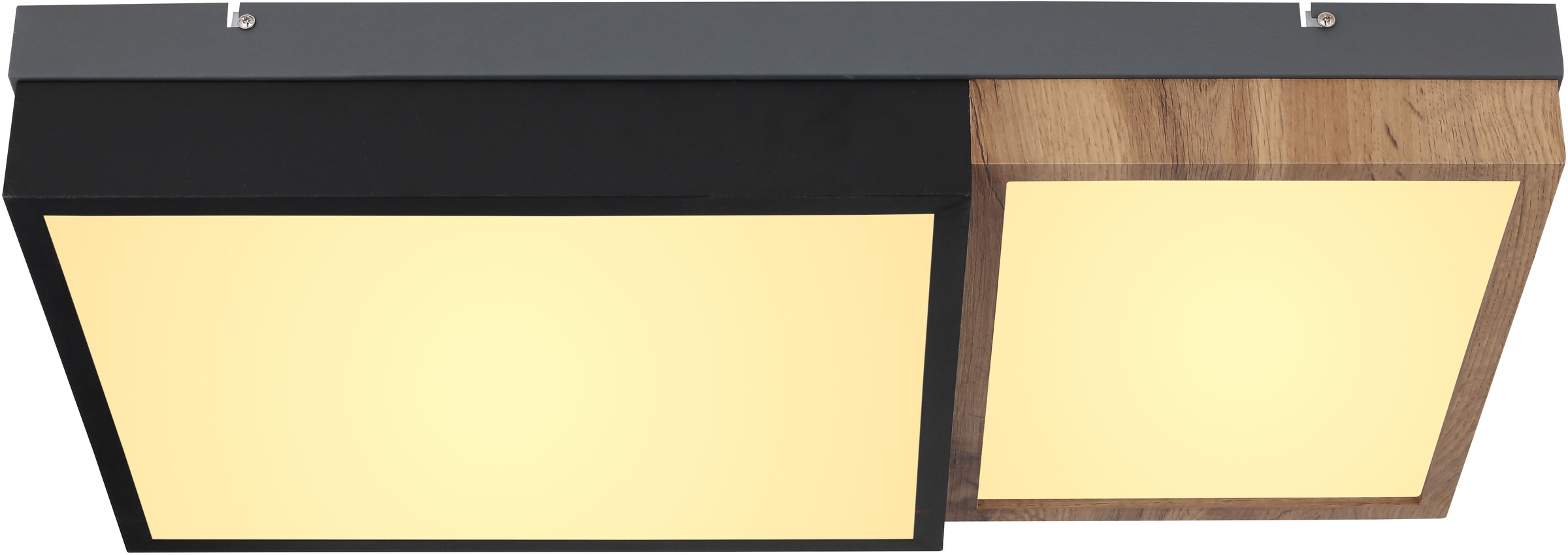 GLOBO LIGHTING LED Deckenleuchte »GUNDI«, Leuchtmittel LED-Modul | LED fest integriert, Deckenlampe/Wohnzimmer/Schlafzimmer/modern/Holz