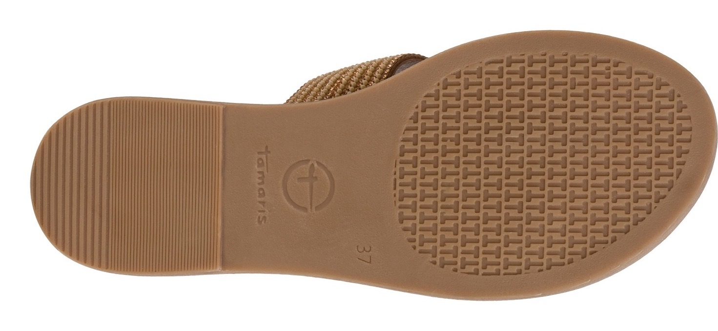 Tamaris Pantolette, Blockabsatz, Festtagsschuh, Sommerschuh in funkelnder Optik