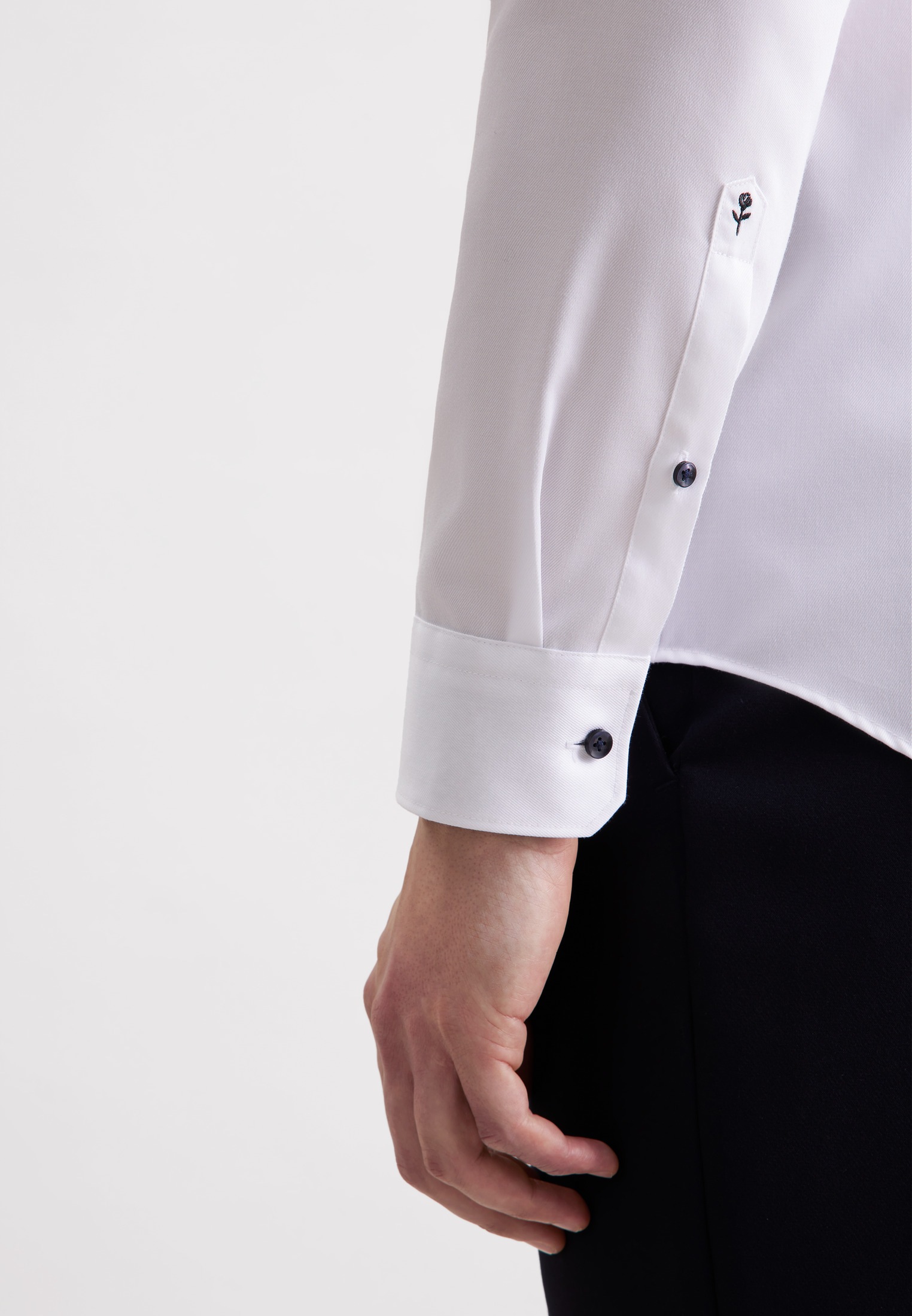 seidensticker Businesshemd »Schwarze Rose«, Slim 1/1 Extra lang Kentkragen Uni